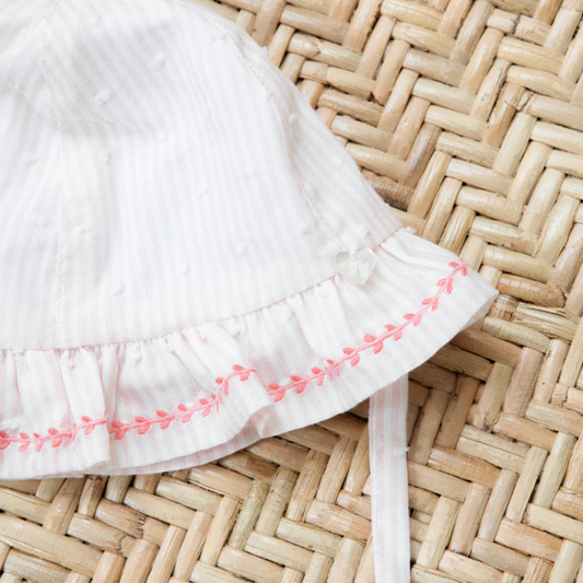 Baby sun hat pale pink