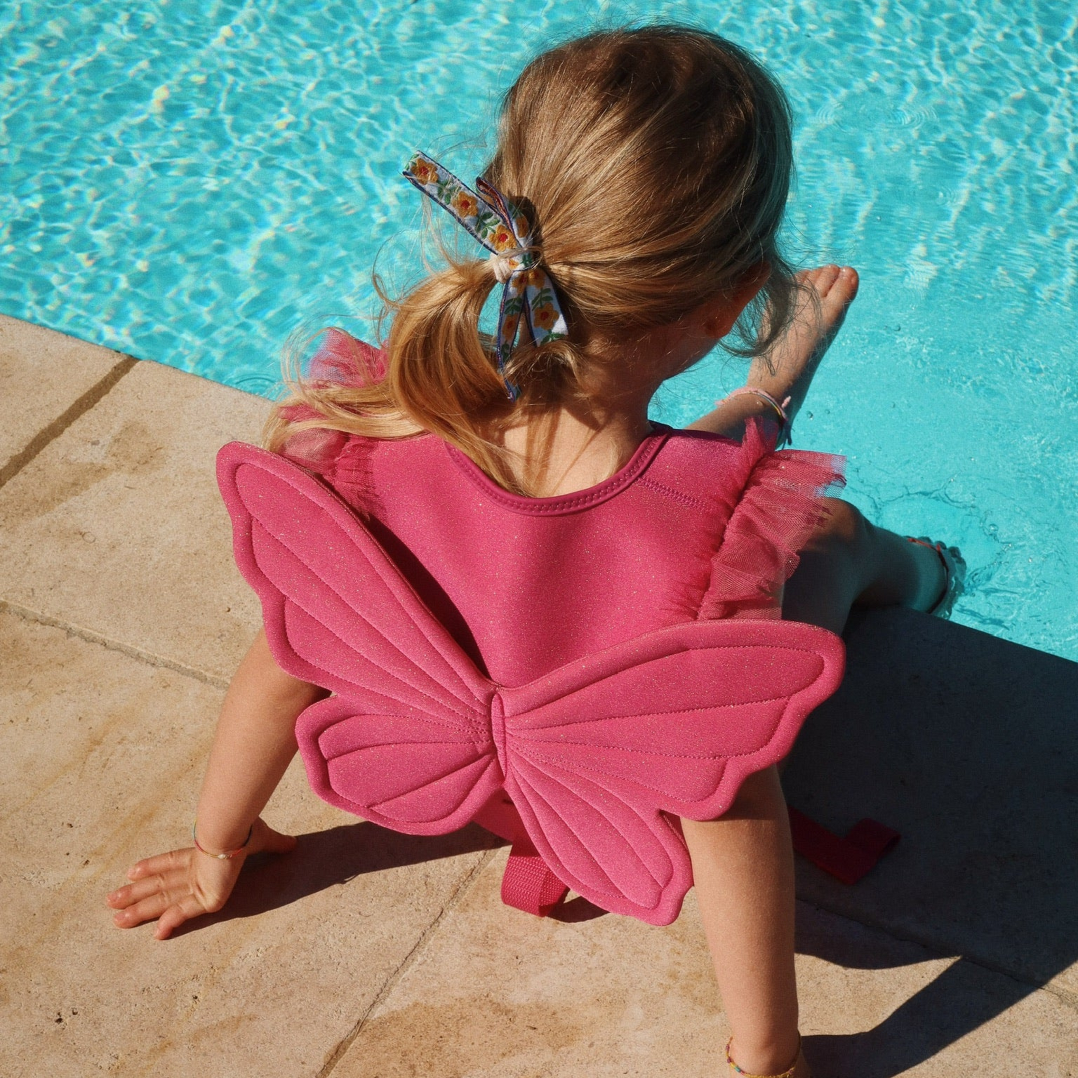 Kids life jacket with glitter and butterfly design