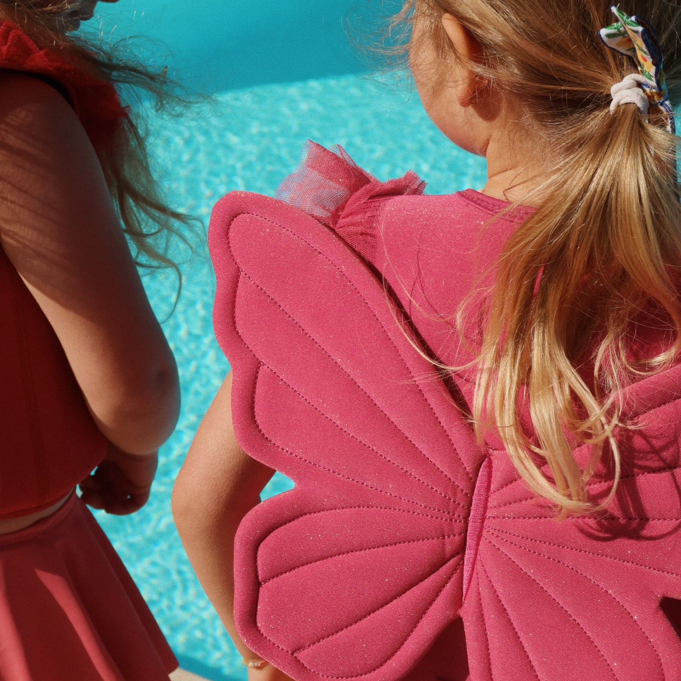 Kids life jacket with glitter and butterfly design