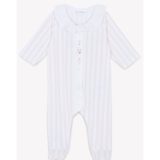 Baby Bodysuit Striped Pale Pink