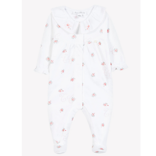 Baby onesie White with flowers