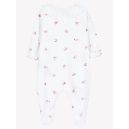 Baby onesie White with flowers