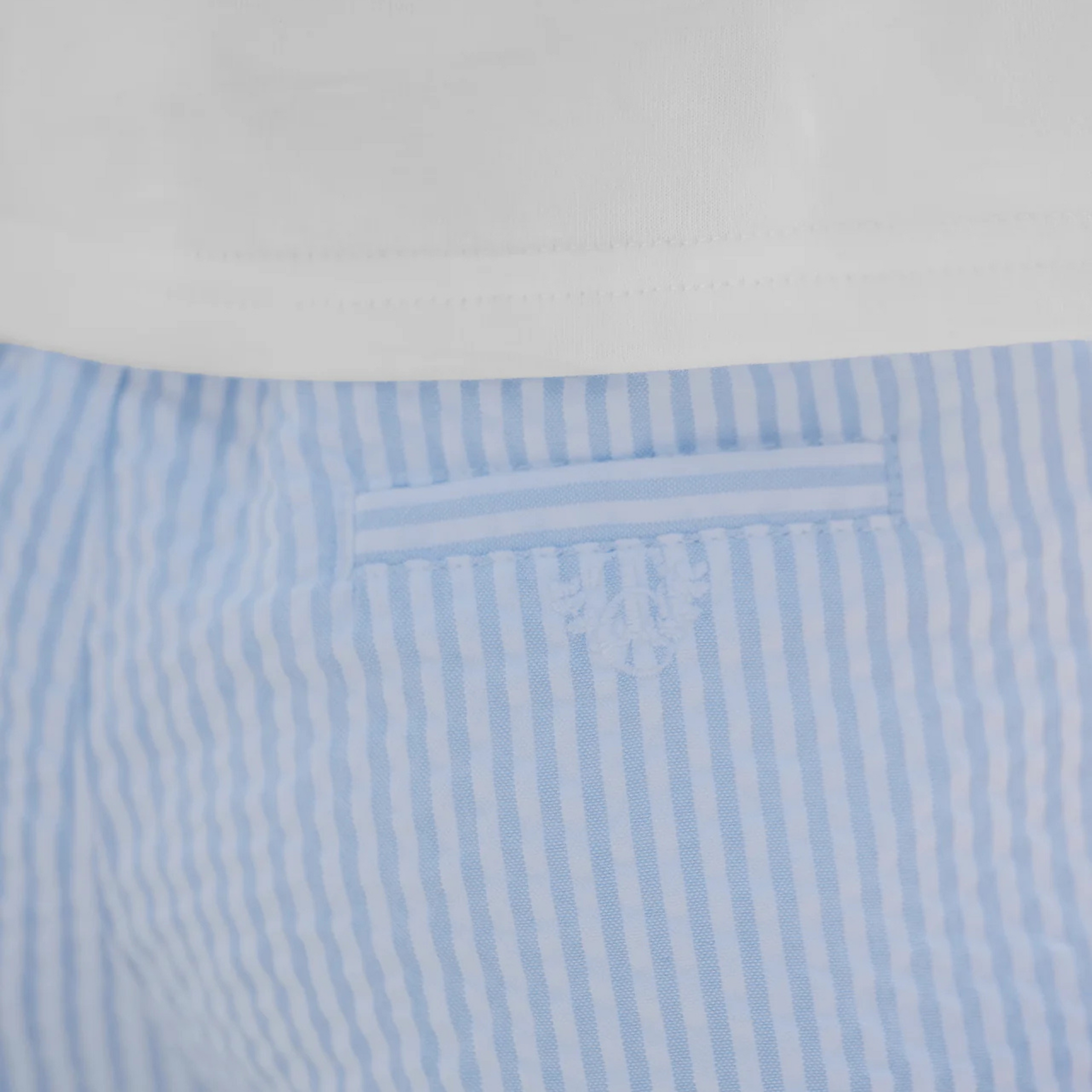 Boys shorts with stripes, light blue