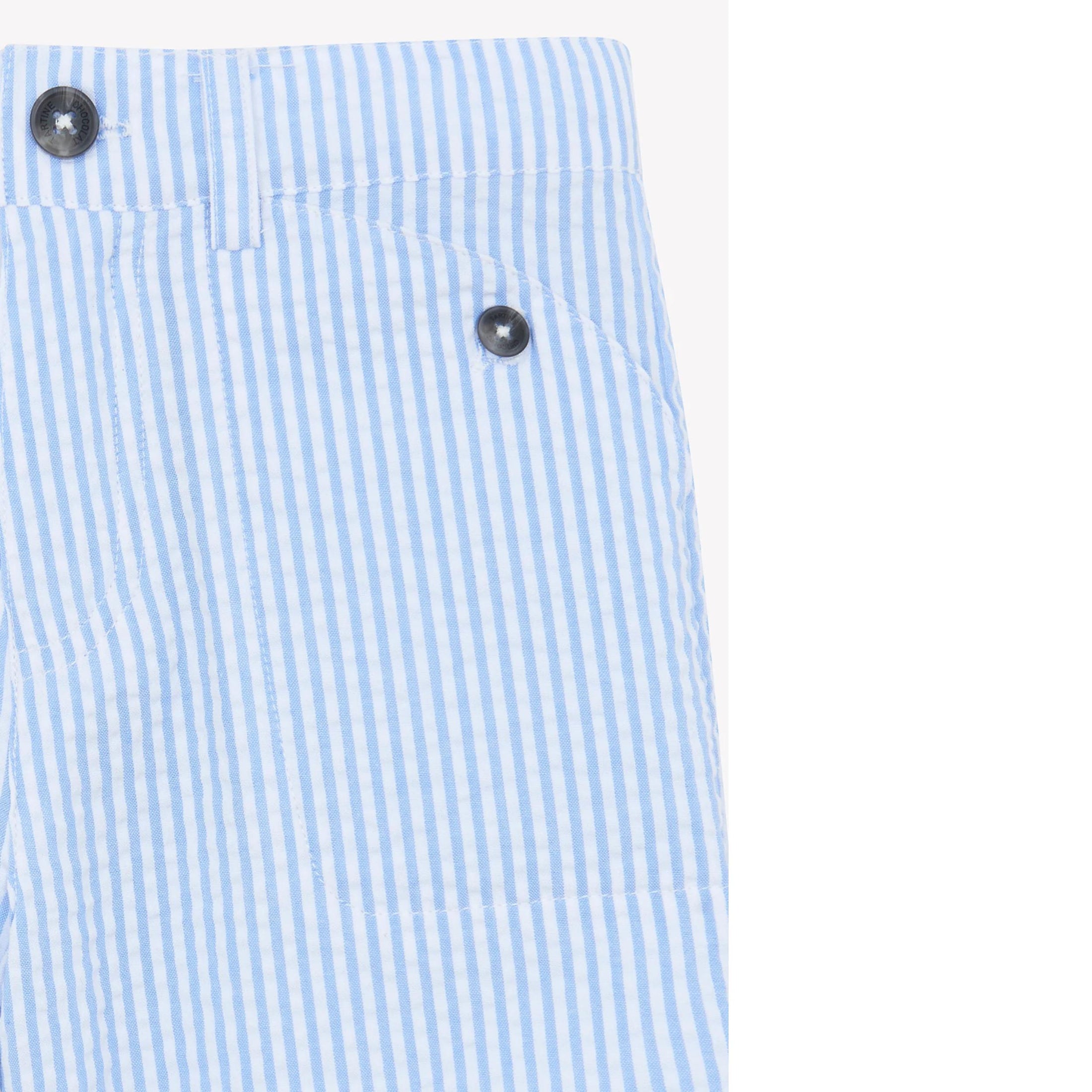 Παιδικό σορτς με ρίγες γαλάζιο