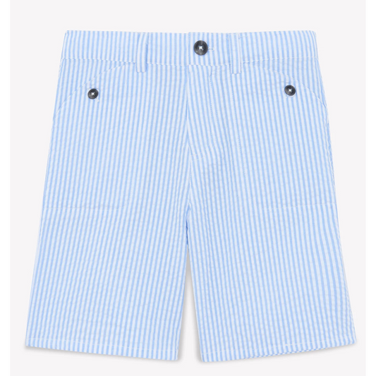 Boys shorts with stripes, light blue