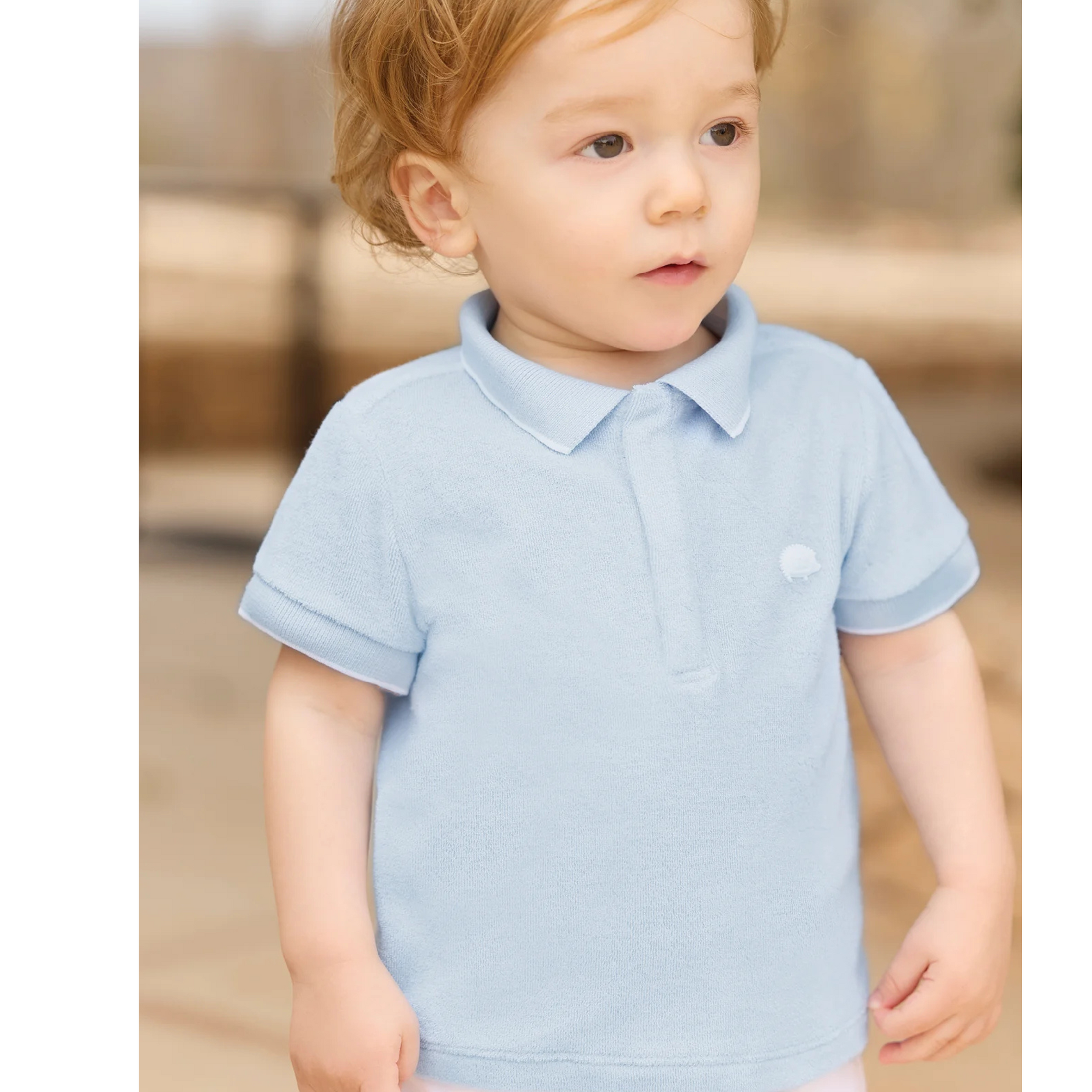 Baby polo shirt Light blue