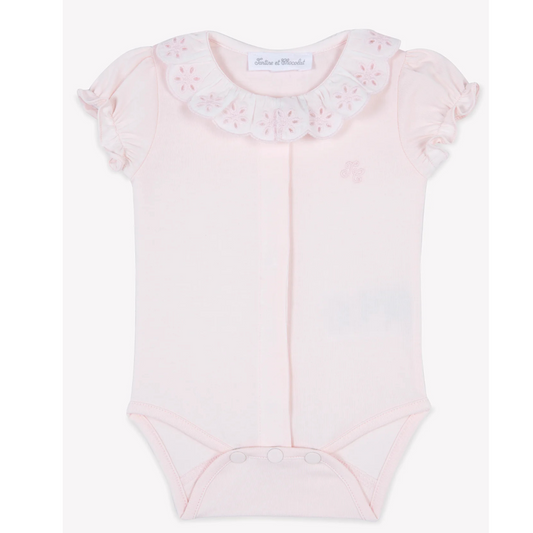 Baby onesie, soft pink