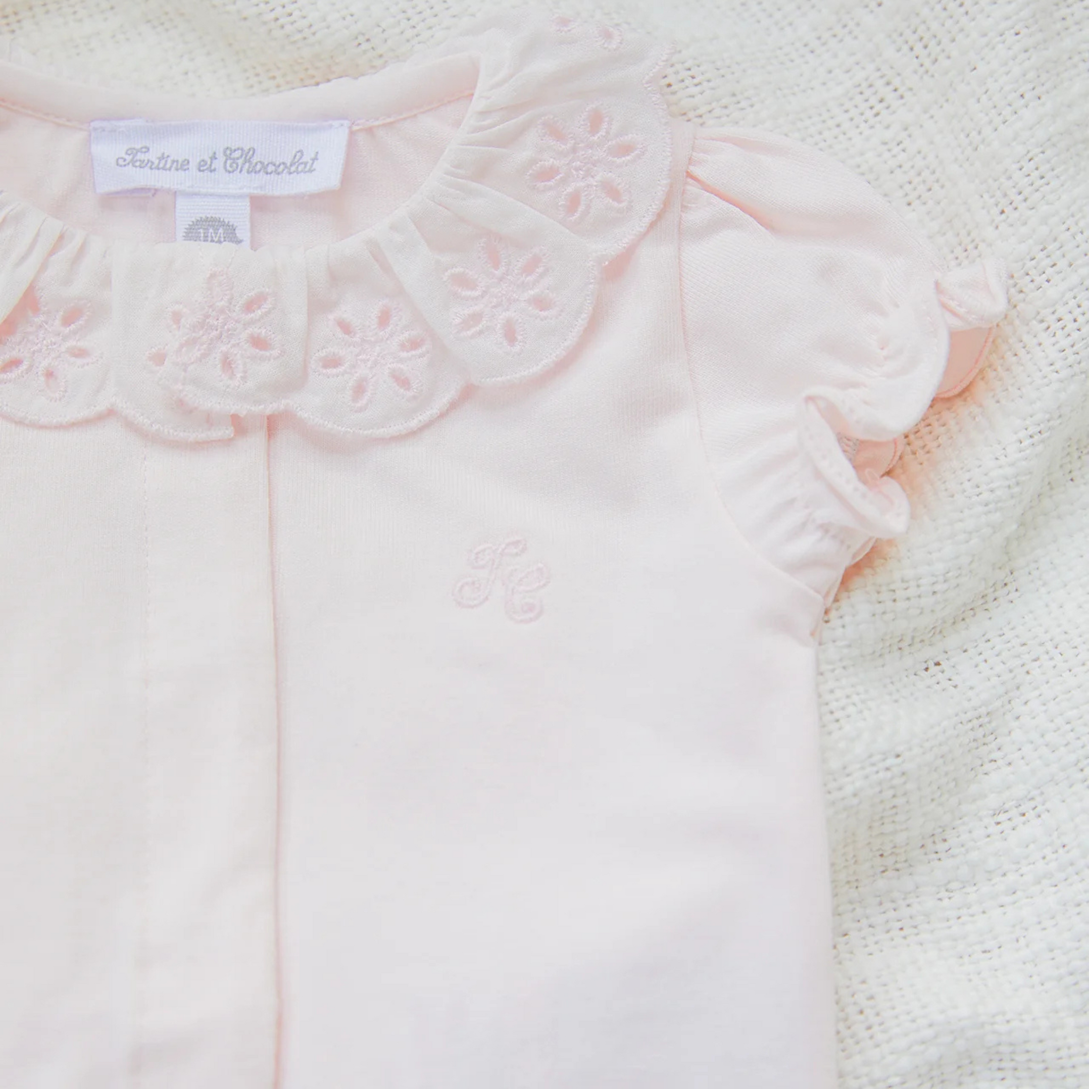 Baby onesie, soft pink