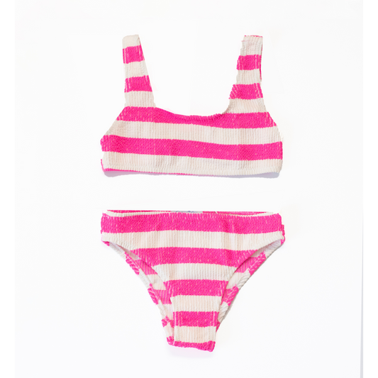 Children's bikini swimsuit sponge stripes