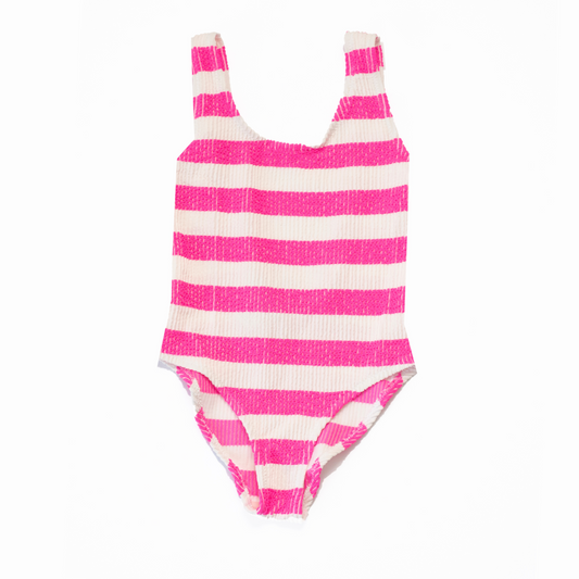 Children's one-piece swimsuit sponge stripes