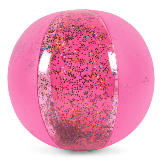 Παιδική μπάλα παραλίας ροζ με γκλίτερ