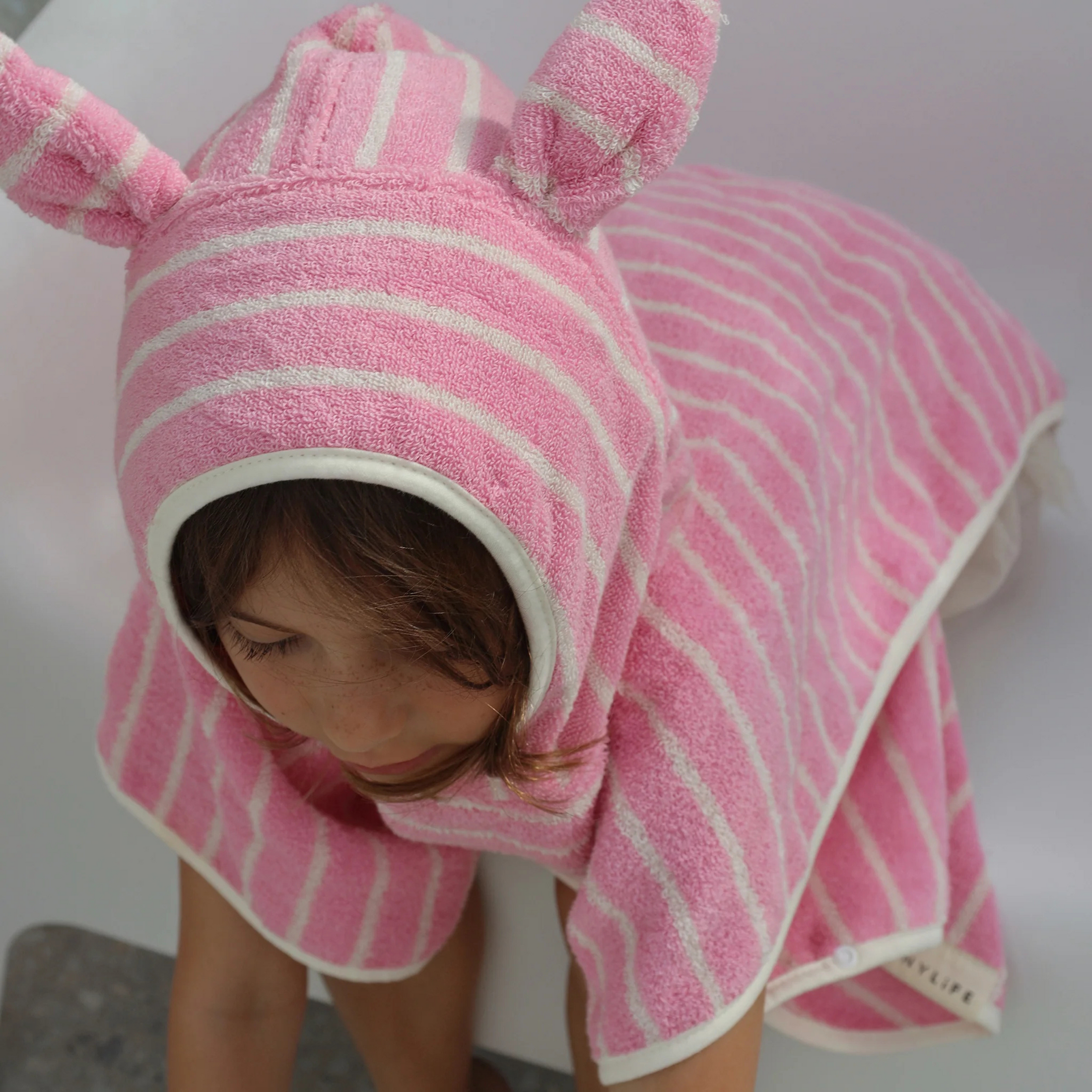 Παιδικό μπουρνούζι Candy Pink Stripe