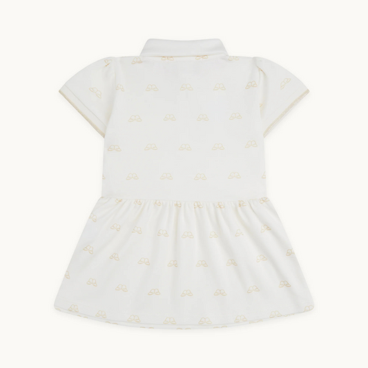 Baby Polo Angel Wing Dress White-Gold