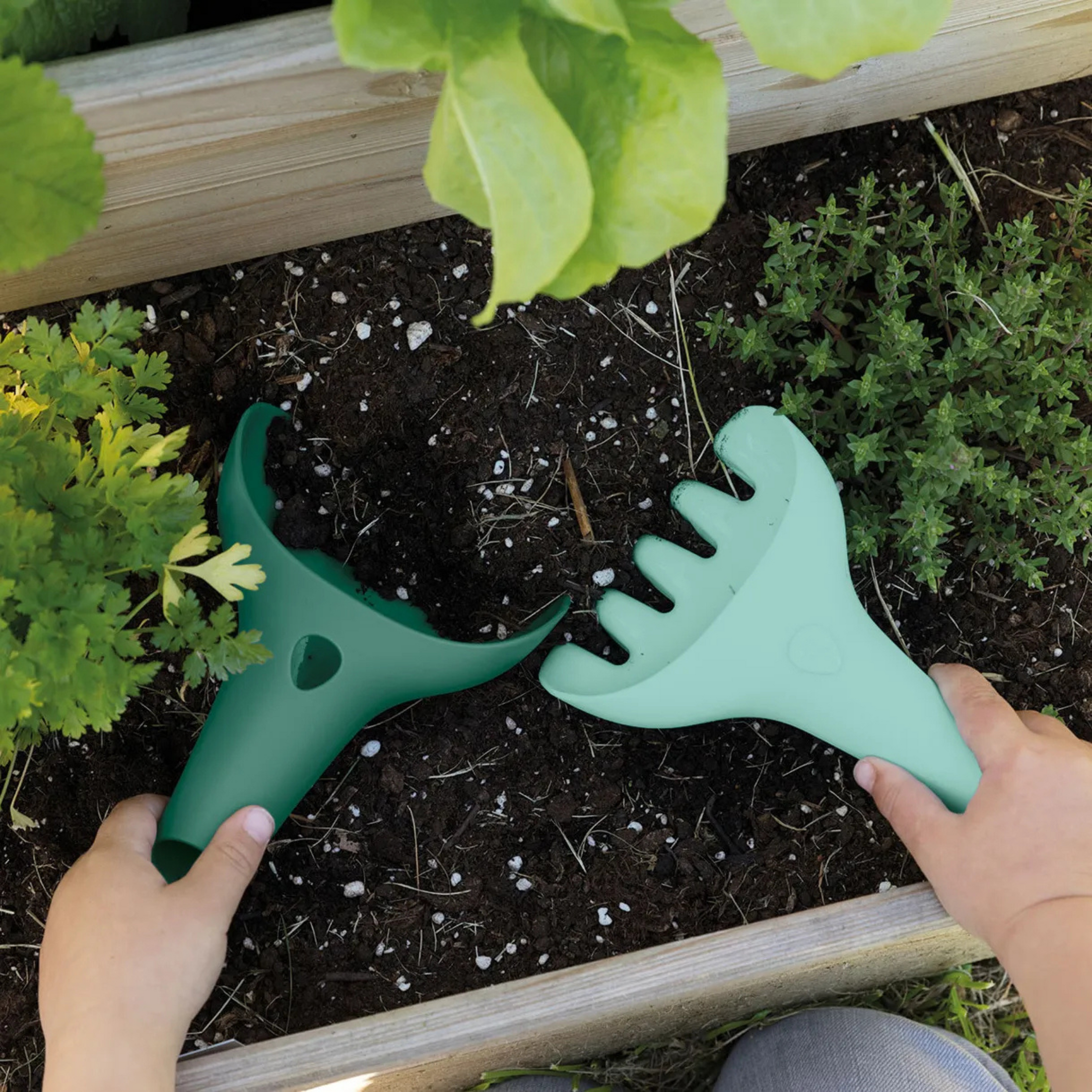 Children's Set Rag and Shovel Green