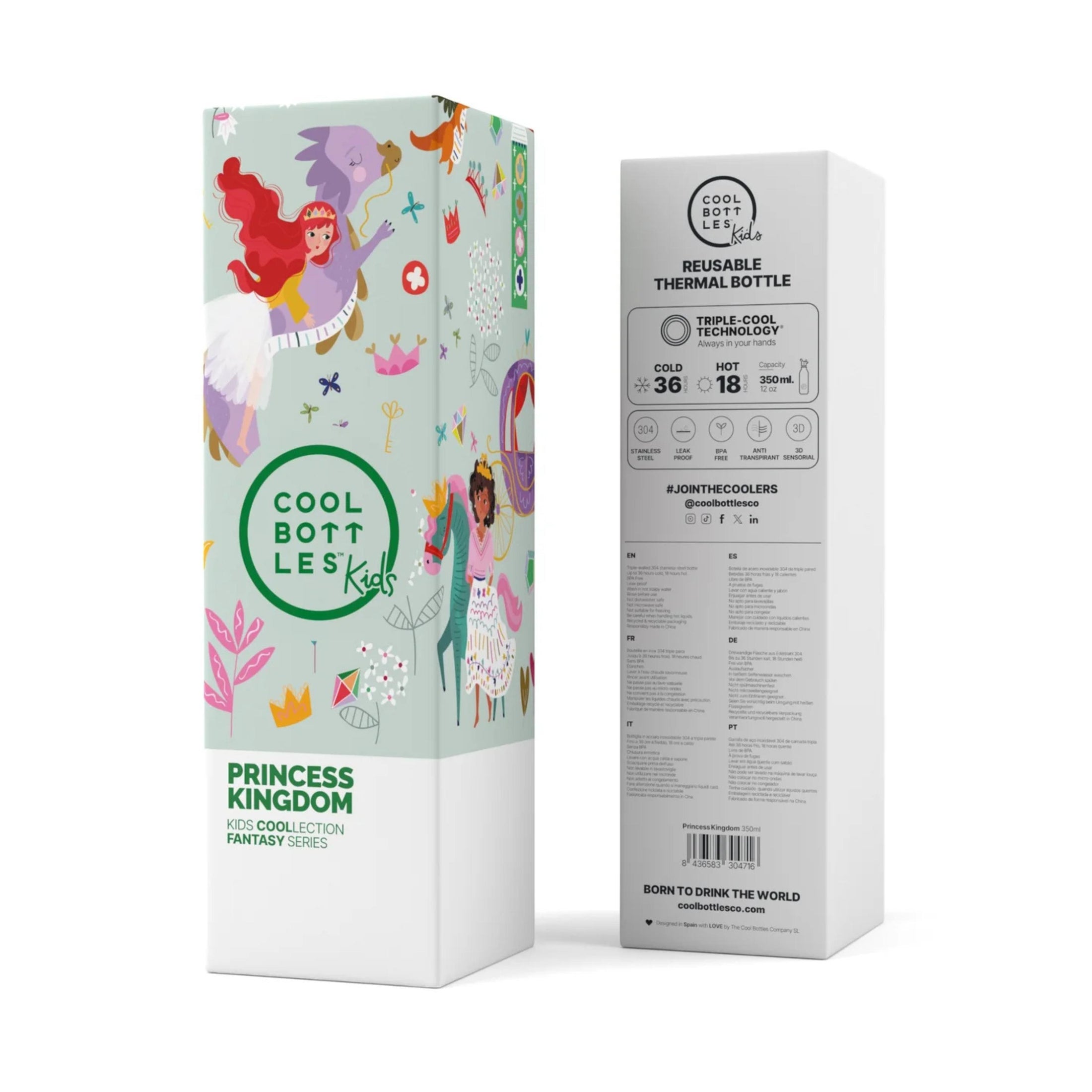 Παιδικό Ανοξείδωτο μπουκάλι Πριγκίπισσες 350ml Cool Bottles