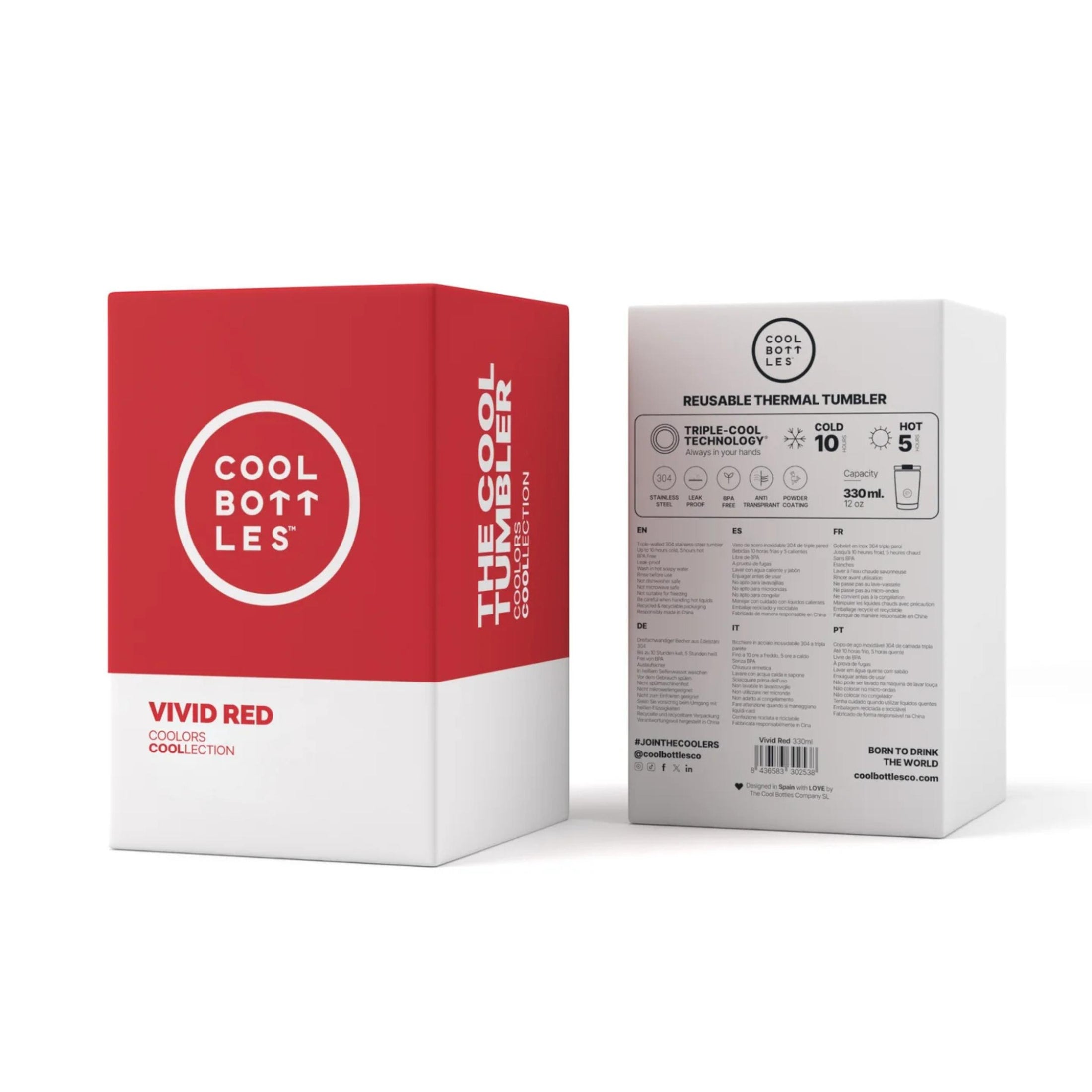 Παιδικό Ανοξείδωτο ποτήρι-θερμός Έντονο Κόκκινο 330ml