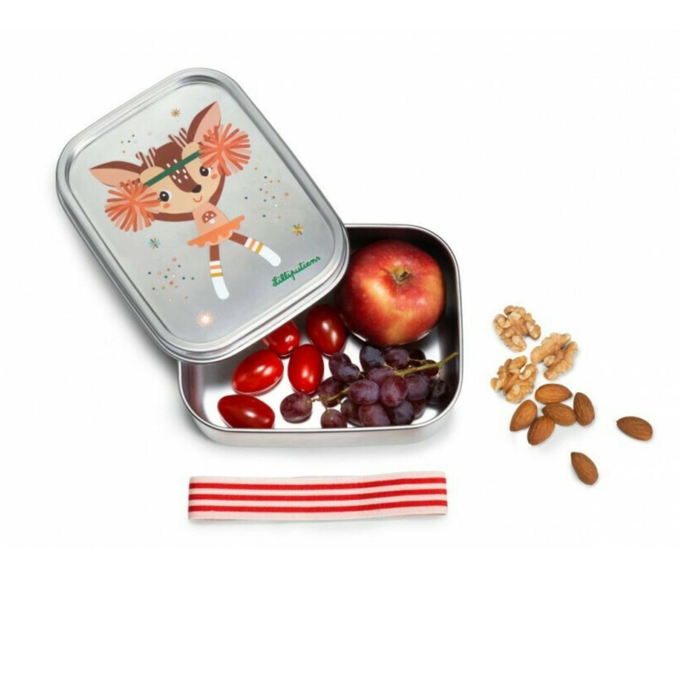 Παιδικό ανοξείδωτο φαγητοδοχείο με ελαστικό ιμάντα Wonder Stella