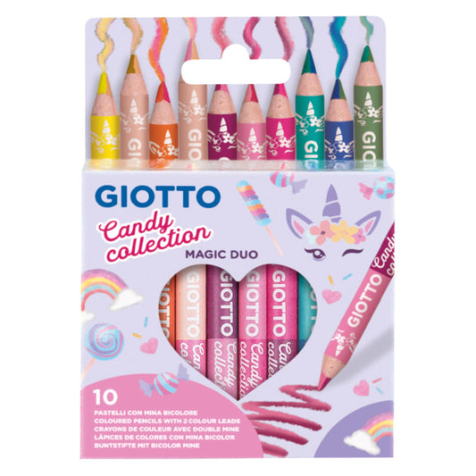 Παιδικό σετ ξυλομπογιές Magic Duo Candy Collection 10τμχ