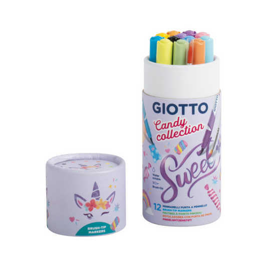 Παιδικό σετ μαρκαδόροι Candy Collection Turbo Soft Brush 12τμχ