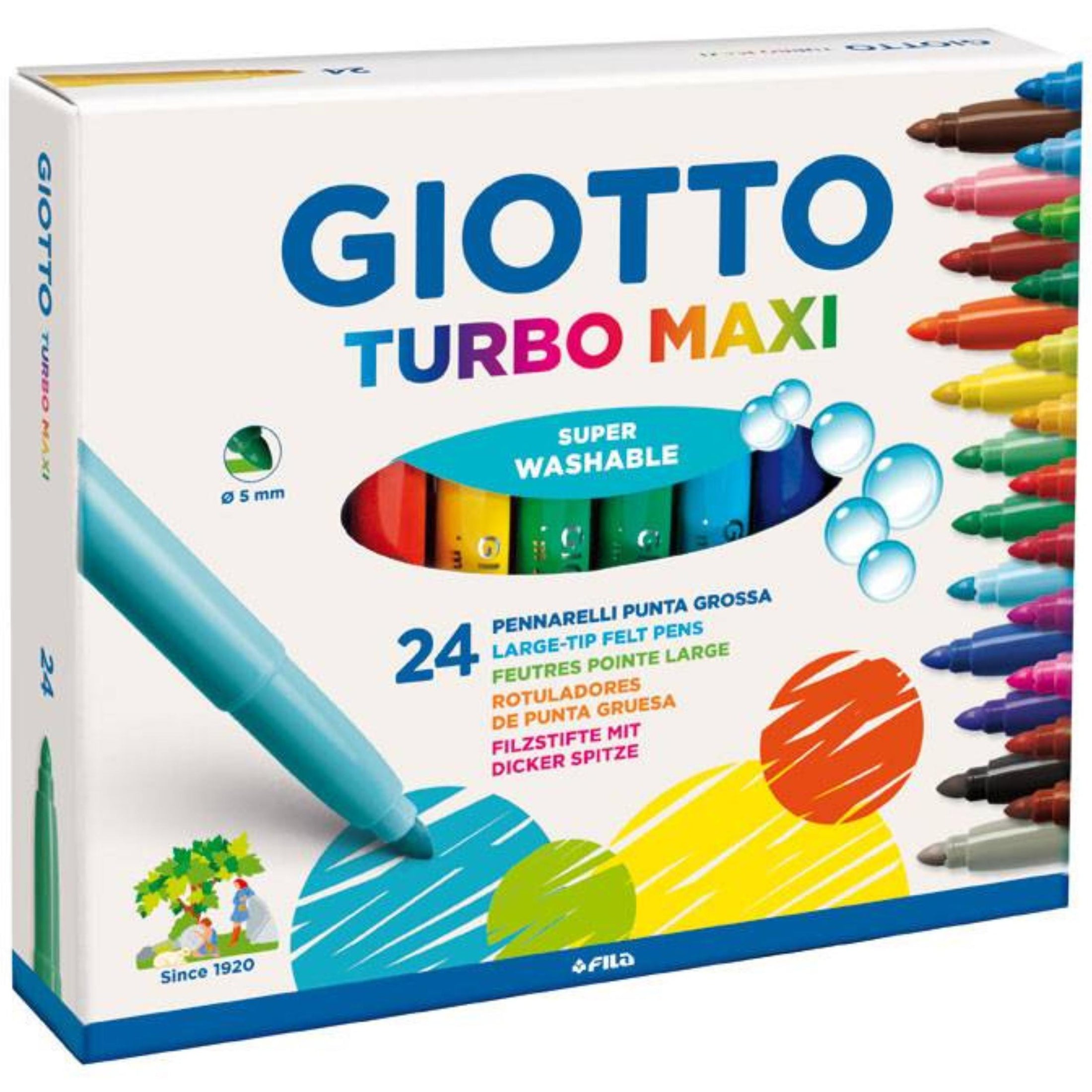 Παιδικό σετ μαρκαδόροι Turbo Maxi 24τμχ