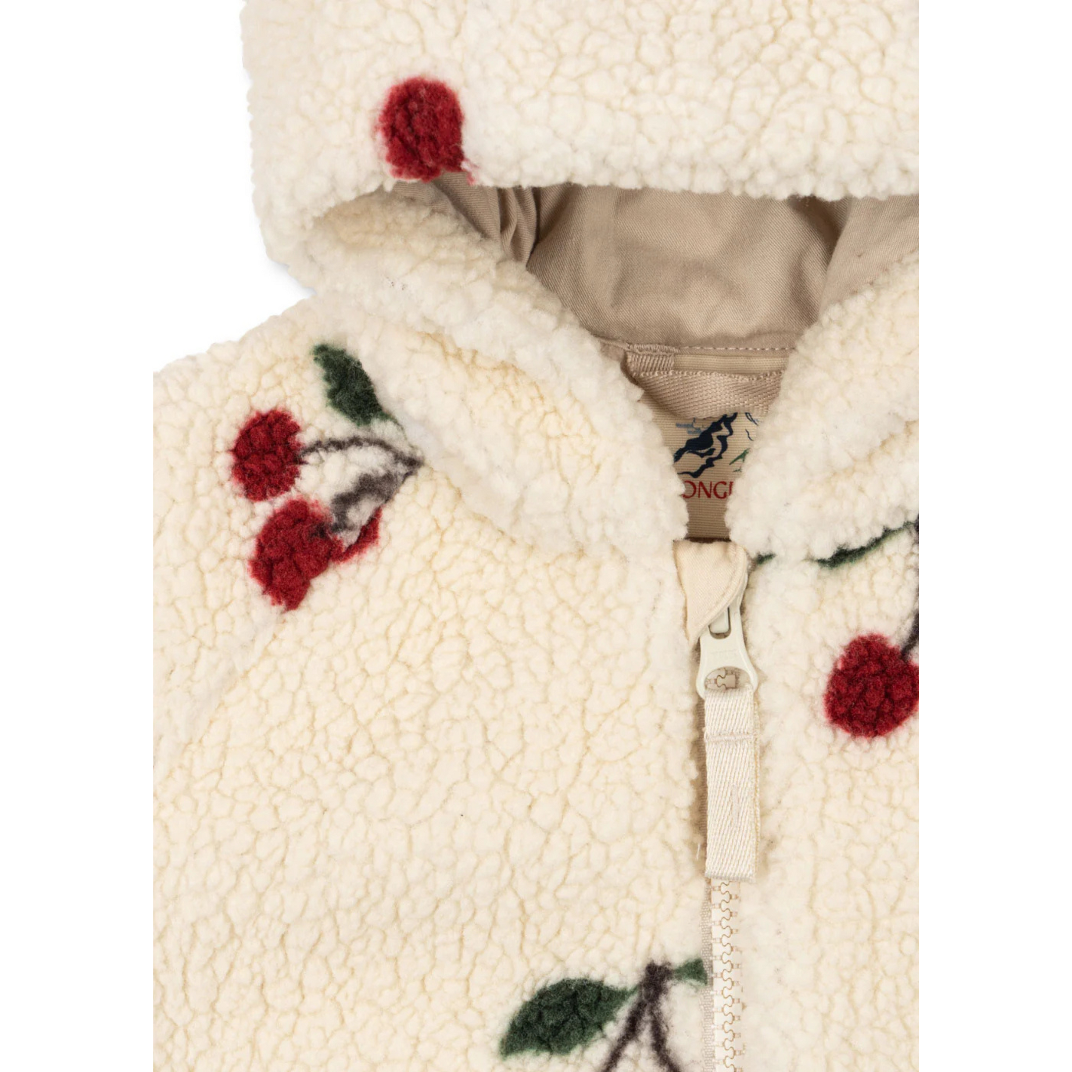 Βρεφικό φορμάκι fleece με σχέδιο Κεράσια