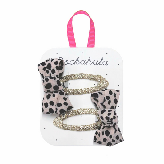 Παιδικά κλιπ μαλλιών Leopard Love Twisty Bow