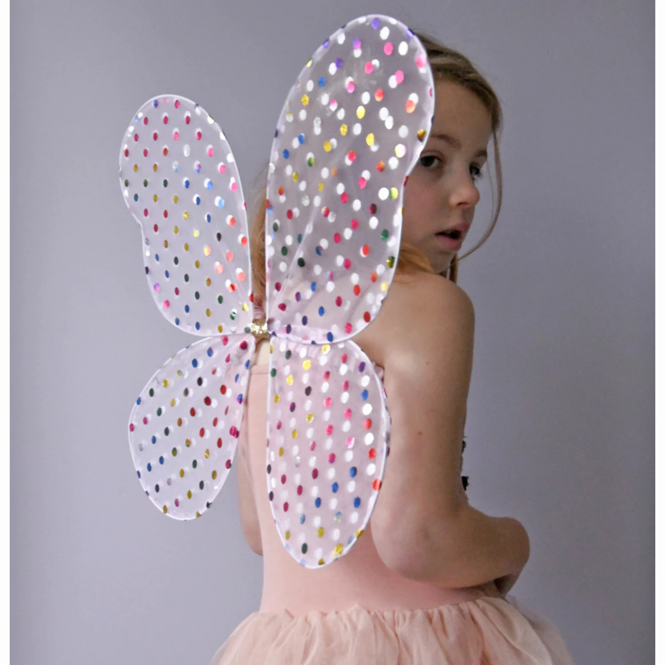 Παιδικά φτερά Fairy με τούλι Ουράνιο τόξο Spotty