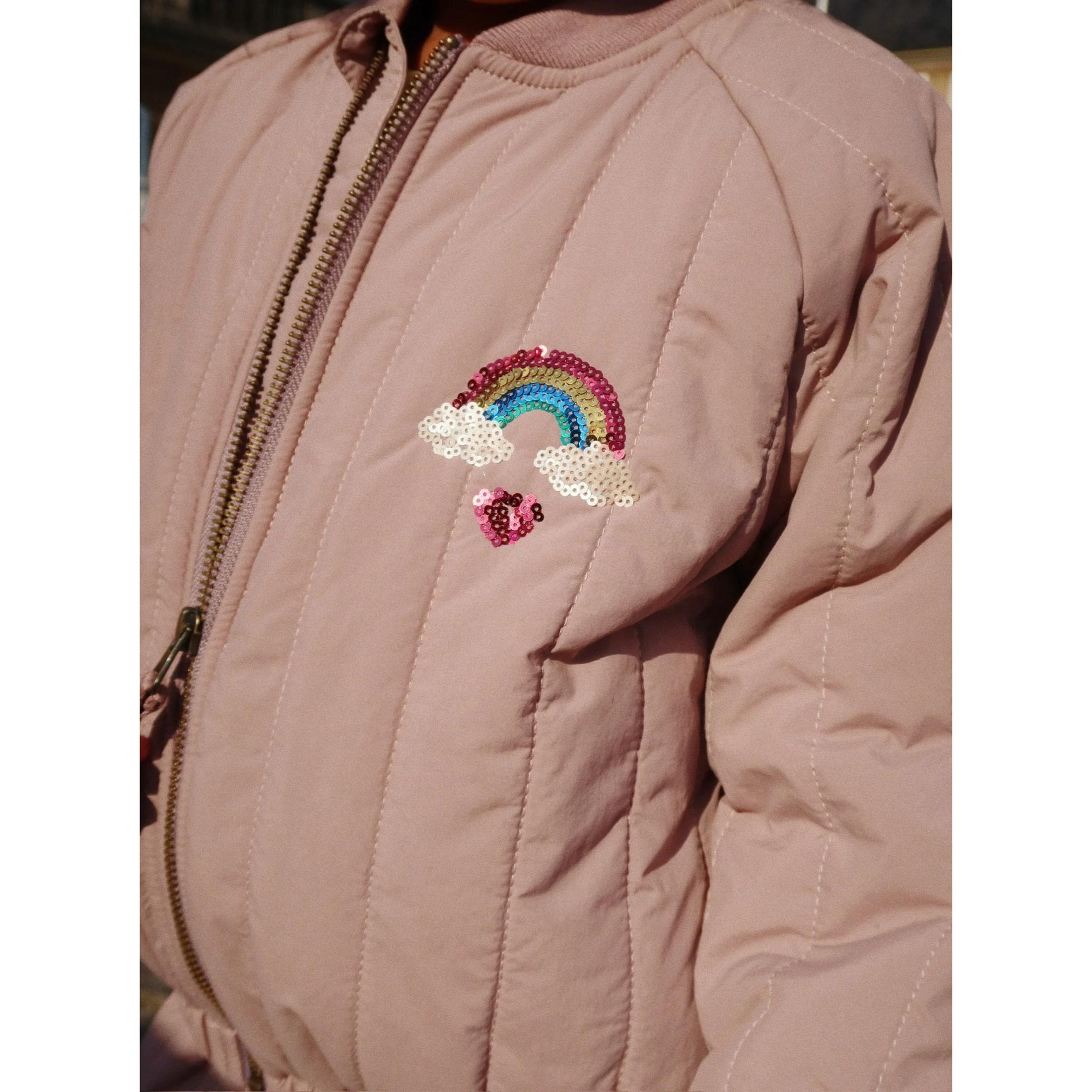 Παιδικό μπουφάν bomber με σχέδιο Ουράνιο Τόξο