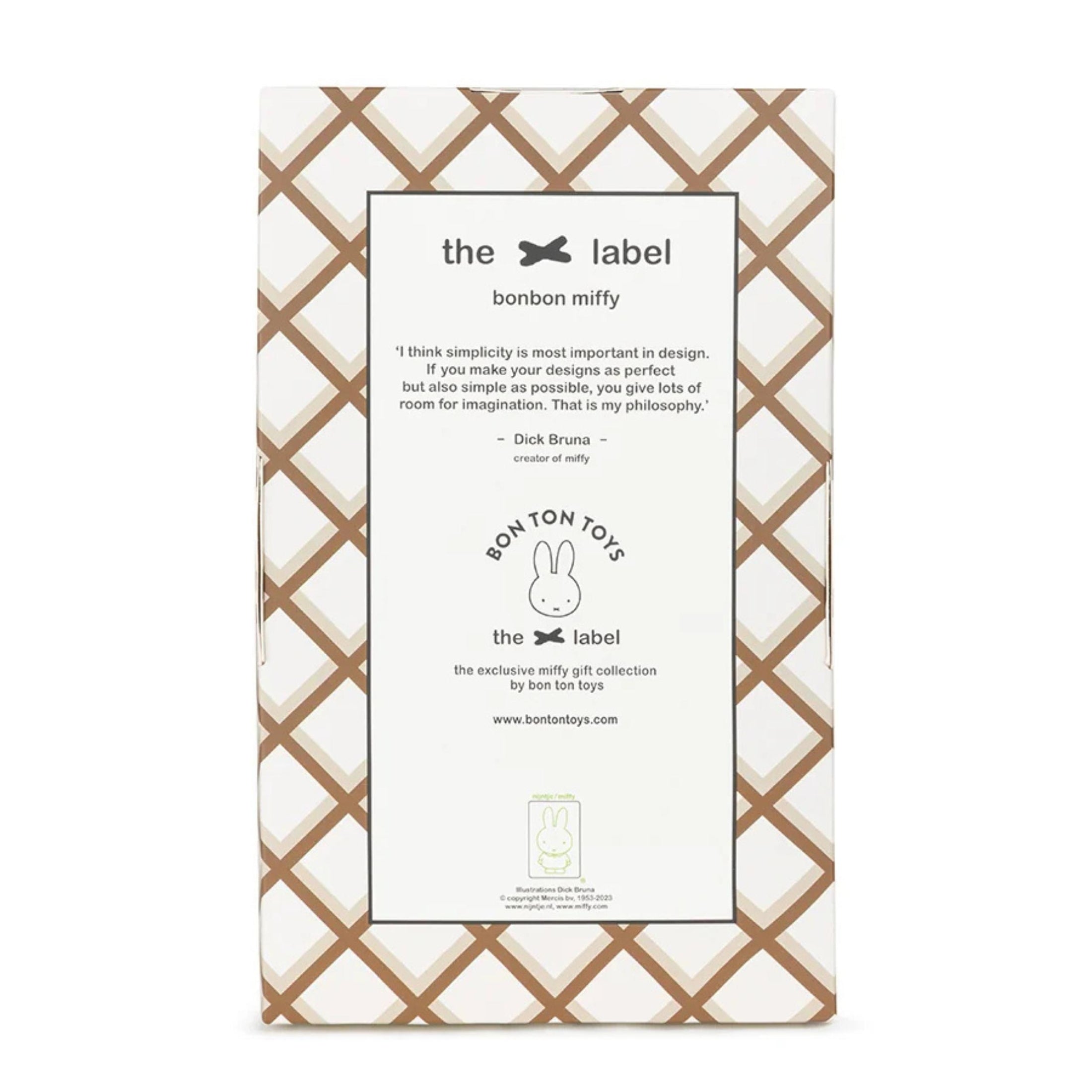 Παιδικό υφασμάτινο κουκλάκι BonBon Miffy Cream in giftbox 23cm-9''