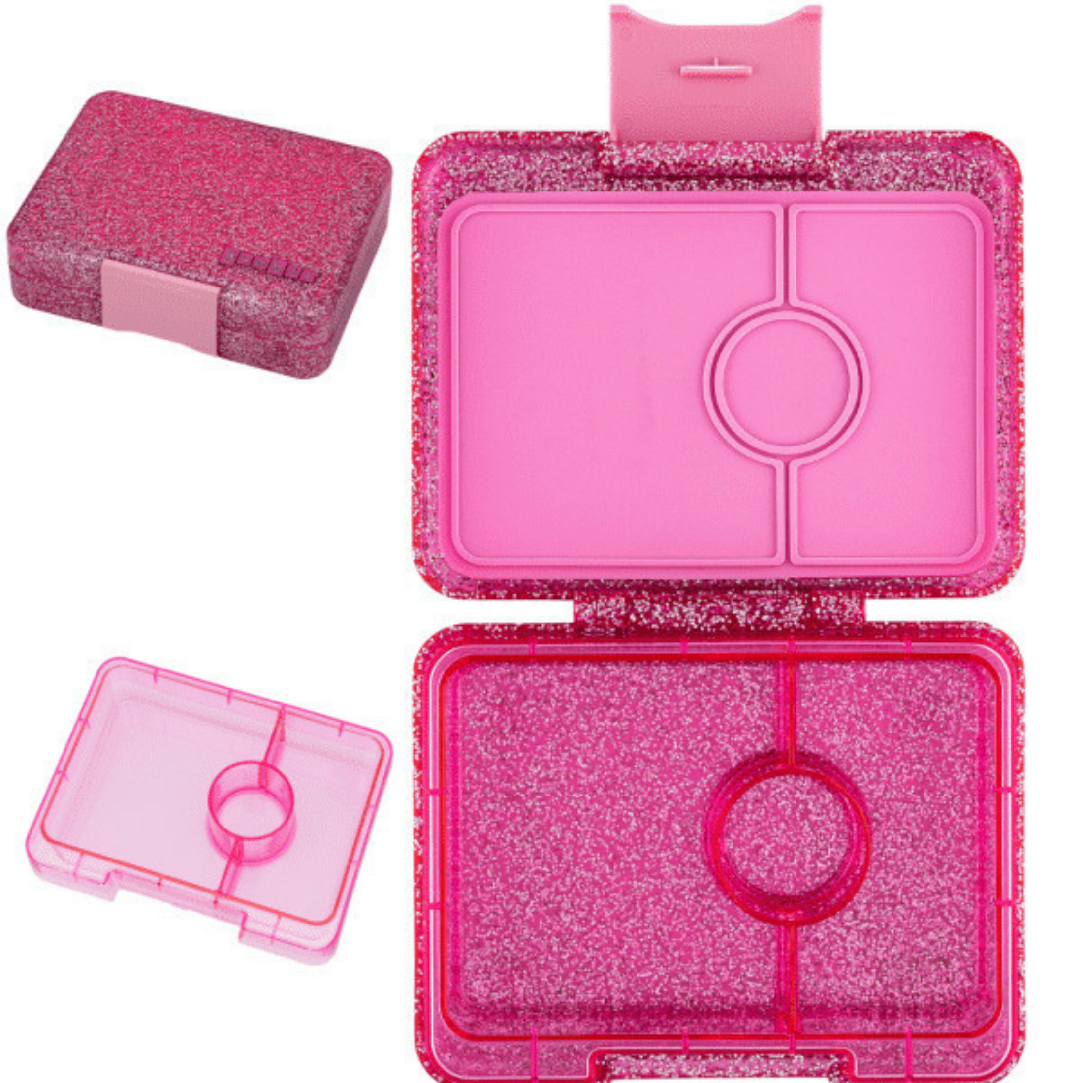 Παιδικό Φαγητοδοχείο με 3 χωρίσματα Sparkle Pink