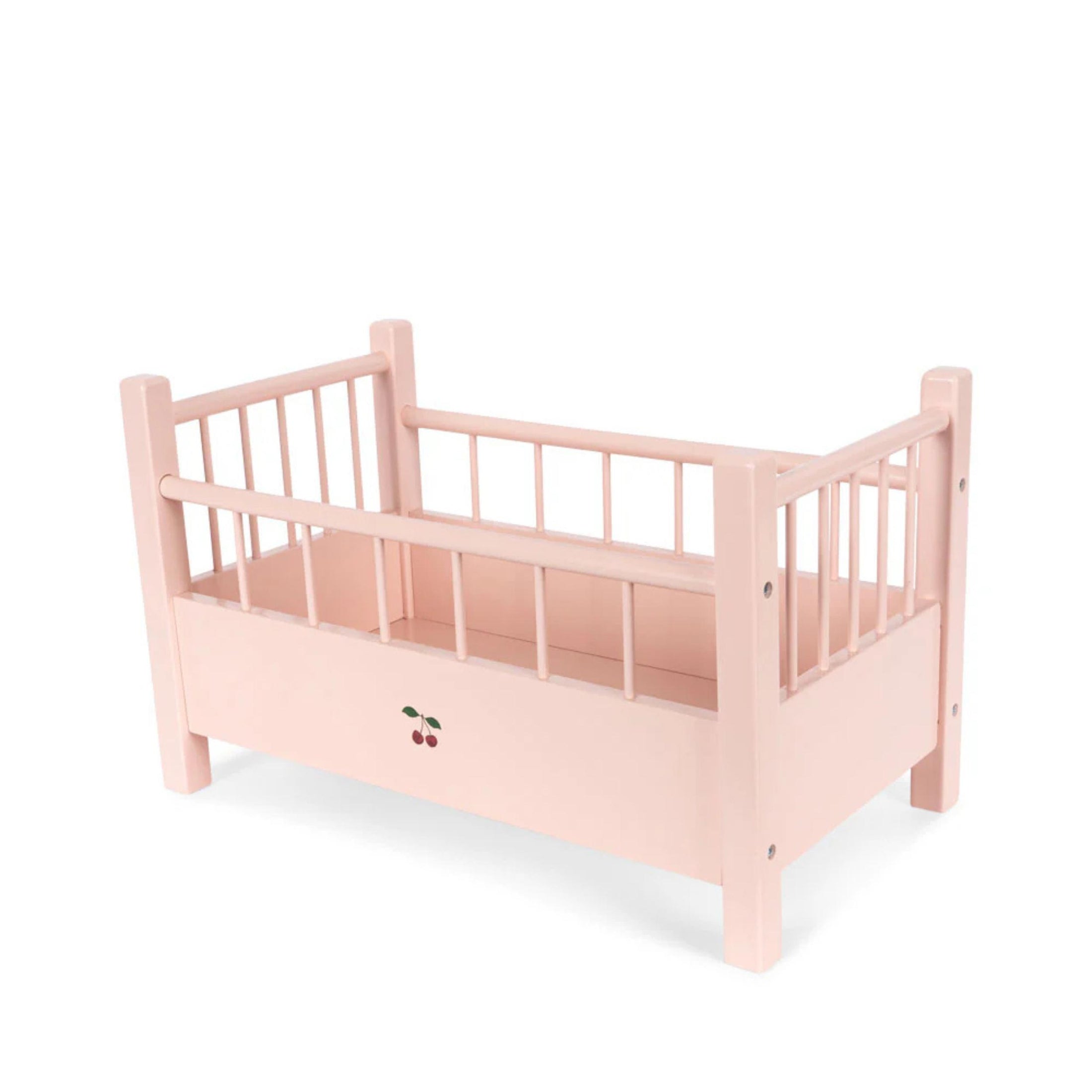 Παιδικό ξύλινο παιχνίδι ροζ κρεβάτι για κούκλες