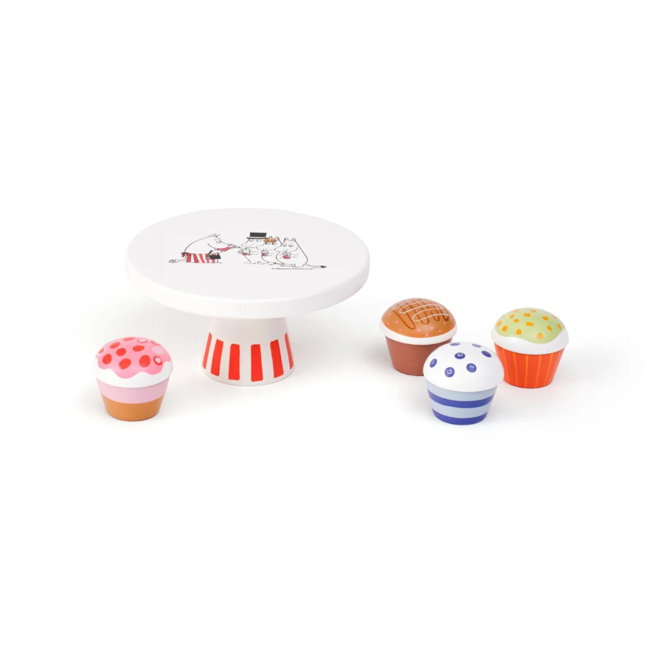 Παιδικό ξύλινο παιχνίδι δίσκος με 4 κεκάκια MOOMIN