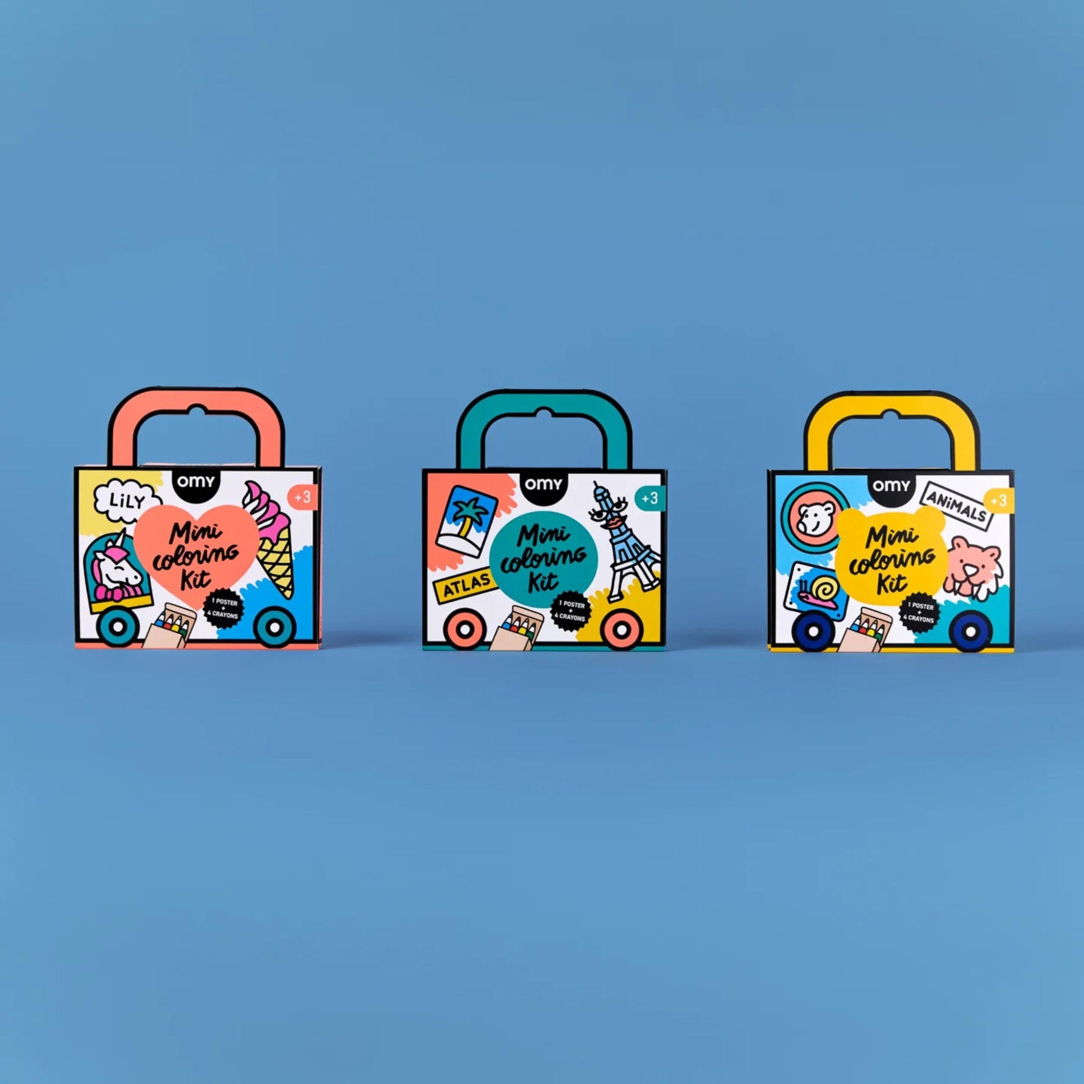 Παιδική αφίσα ζωγραφικής μίνι με ξυλομπογιές Άτλας On the go