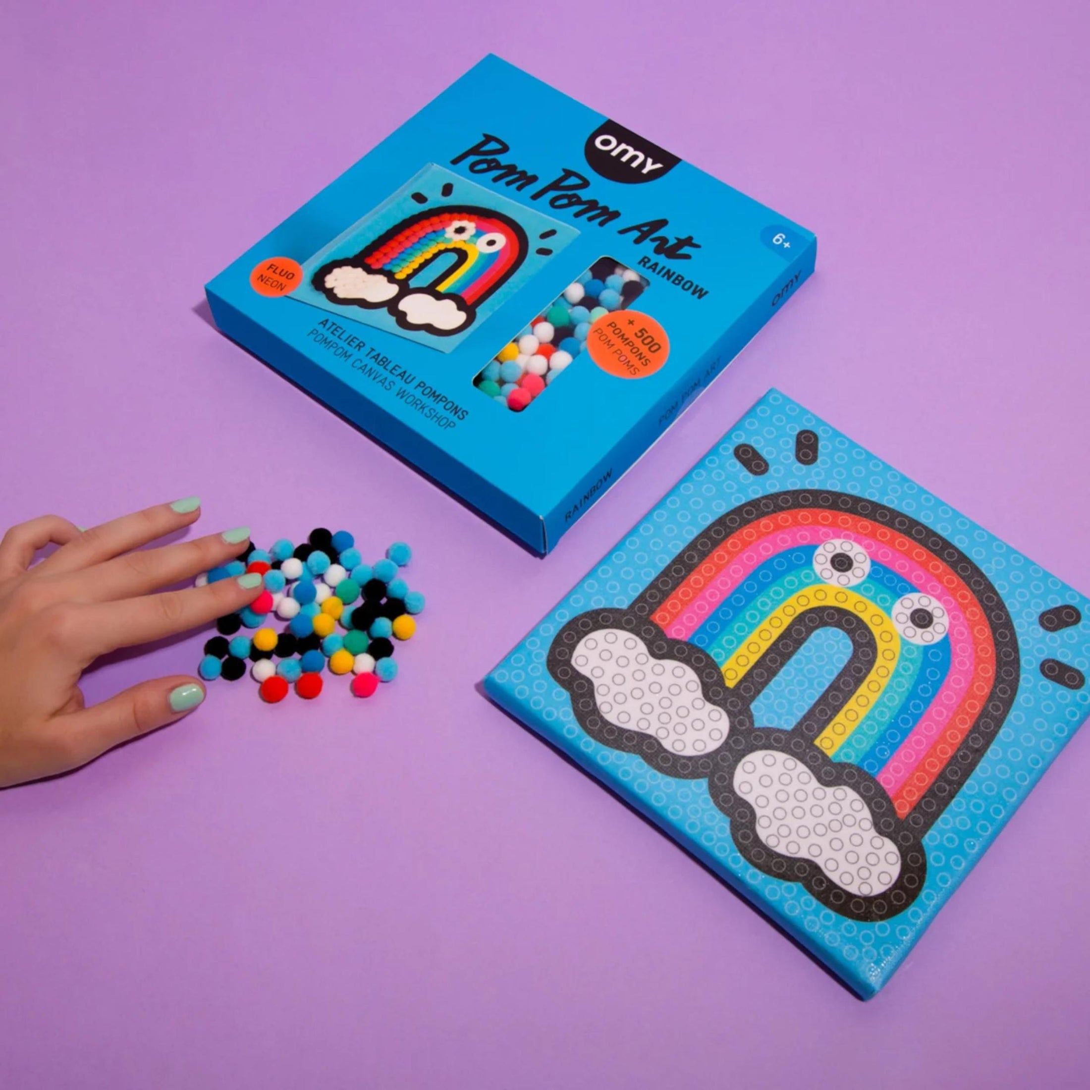 Παιδικό σετ χειροτεχνίας με πομ-πομ Rainbow