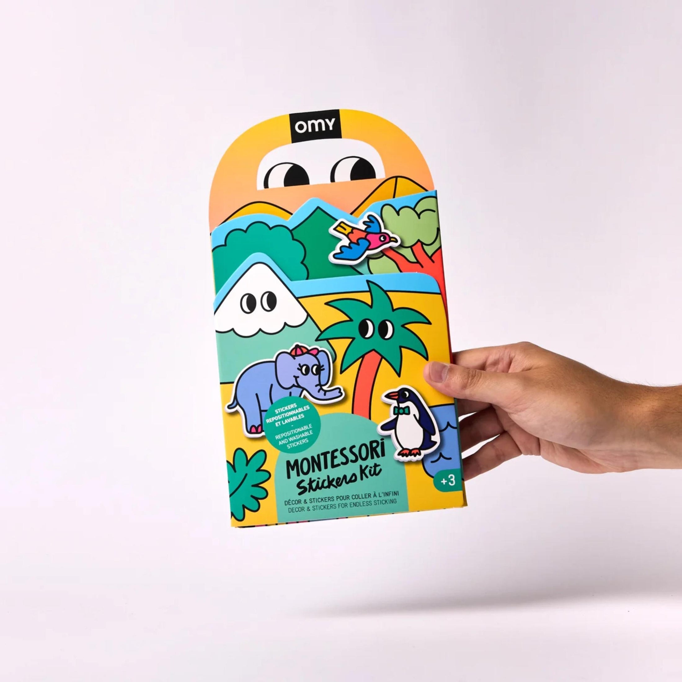 Παιδικό παιχνίδι με αυτοκόλλητα σιλικόνης Montessori Animals