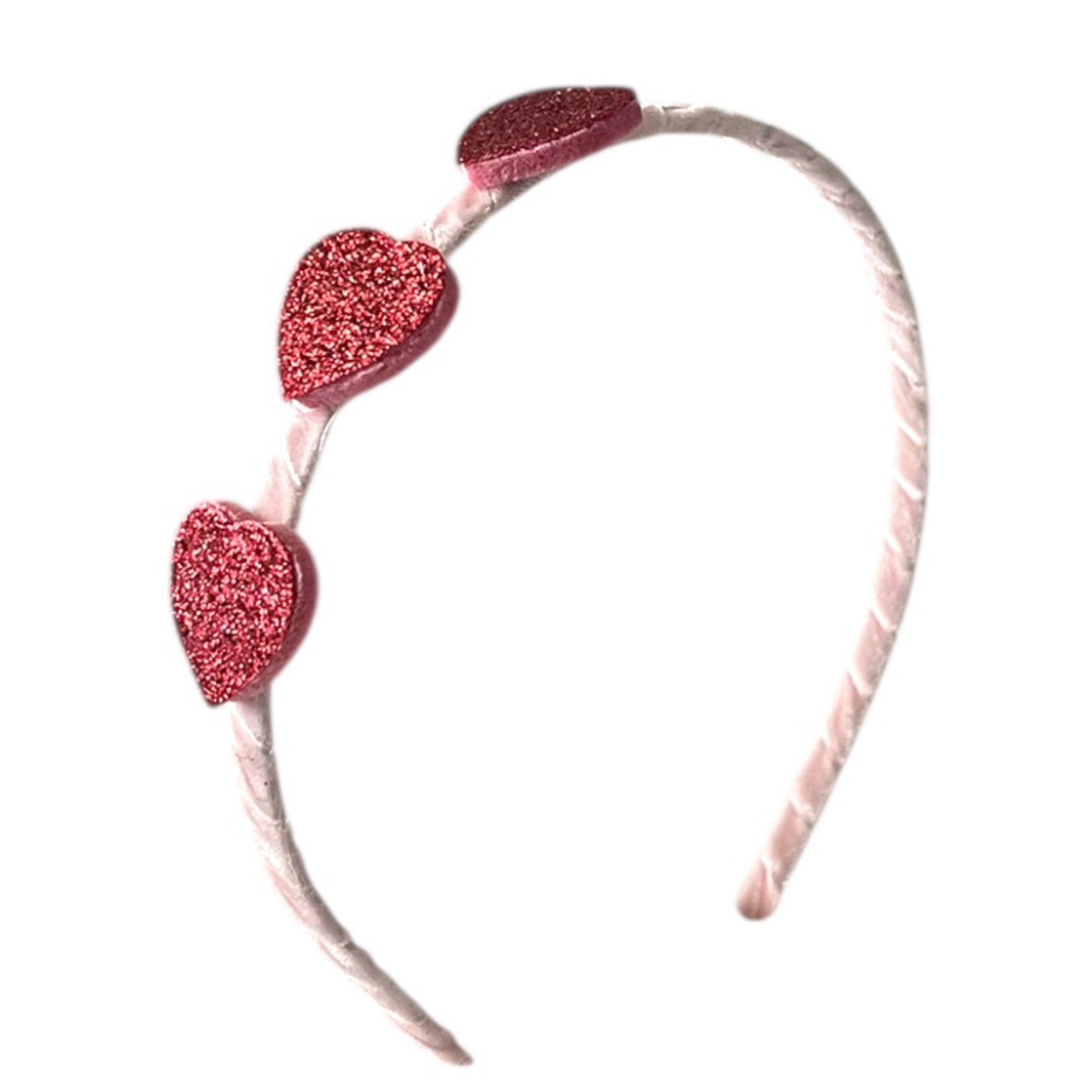Παιδική στέκα μαλλιών γκλίτερ Mini Hearts
