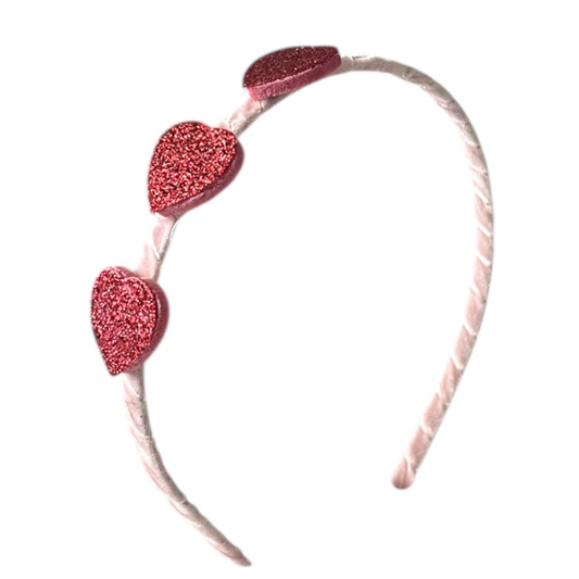 Παιδική στέκα μαλλιών γκλίτερ Mini Hearts