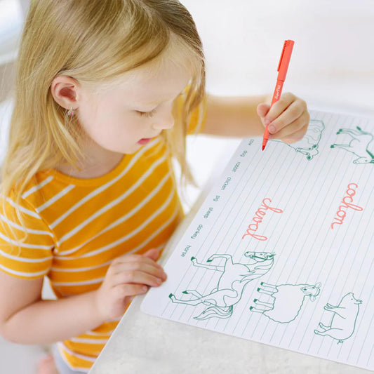 Παιδικό σουπλά σιλικόνης για ζωγραφική διπλής όψης Ζώα της Φάρμας