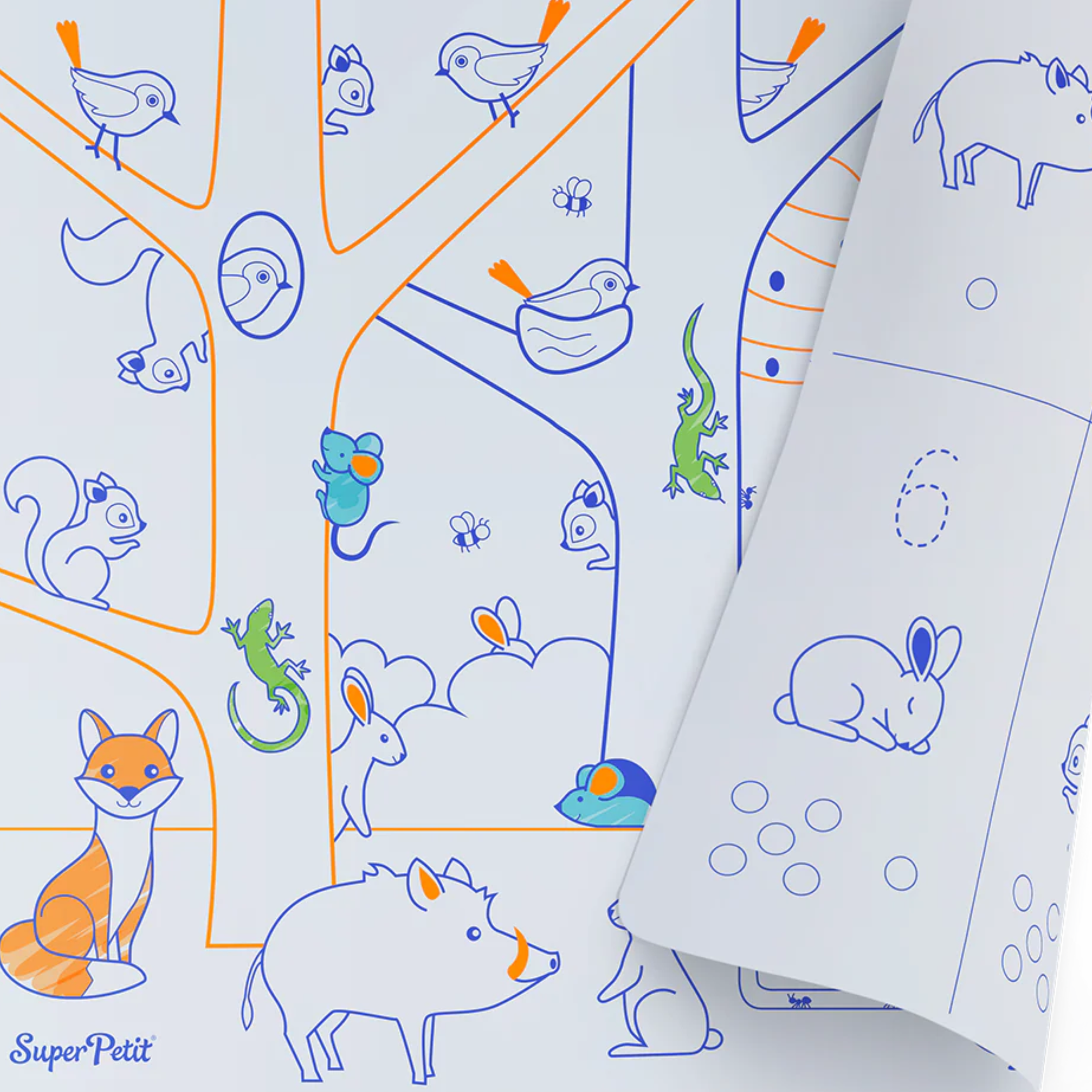 Παιδικό σουπλά σιλικόνης για ζωγραφική διπλής όψης Αριθμοί