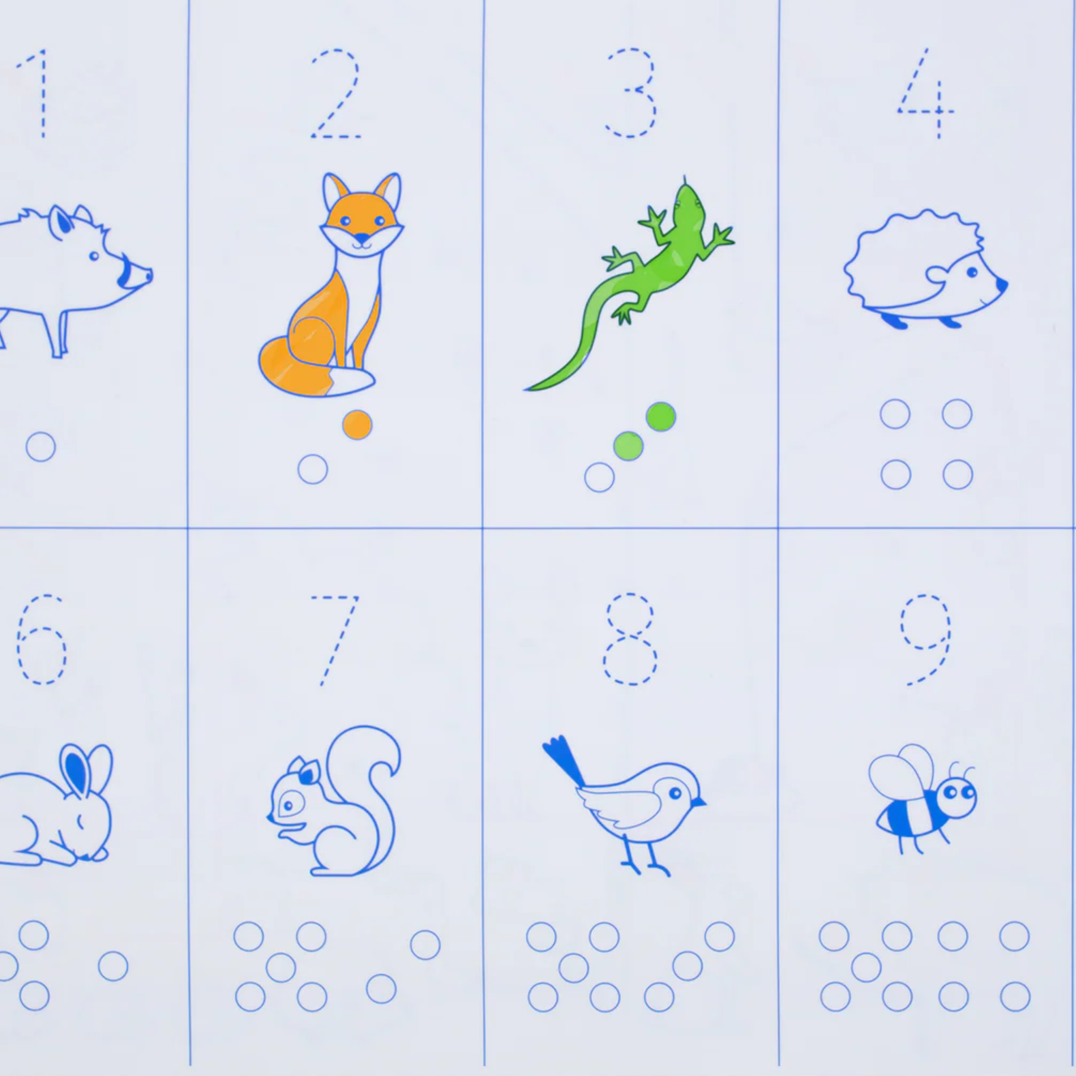 Παιδικό σουπλά σιλικόνης για ζωγραφική διπλής όψης Αριθμοί