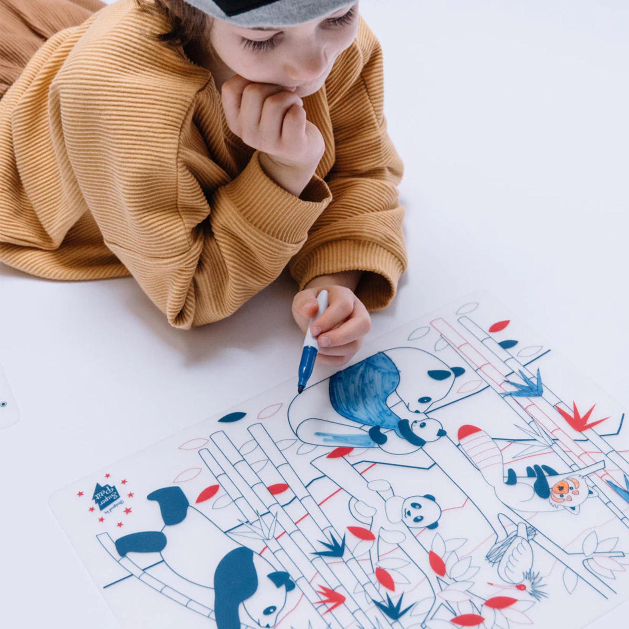 Παιδικό σουπλά σιλικόνης για ζωγραφική Panda Wildlife