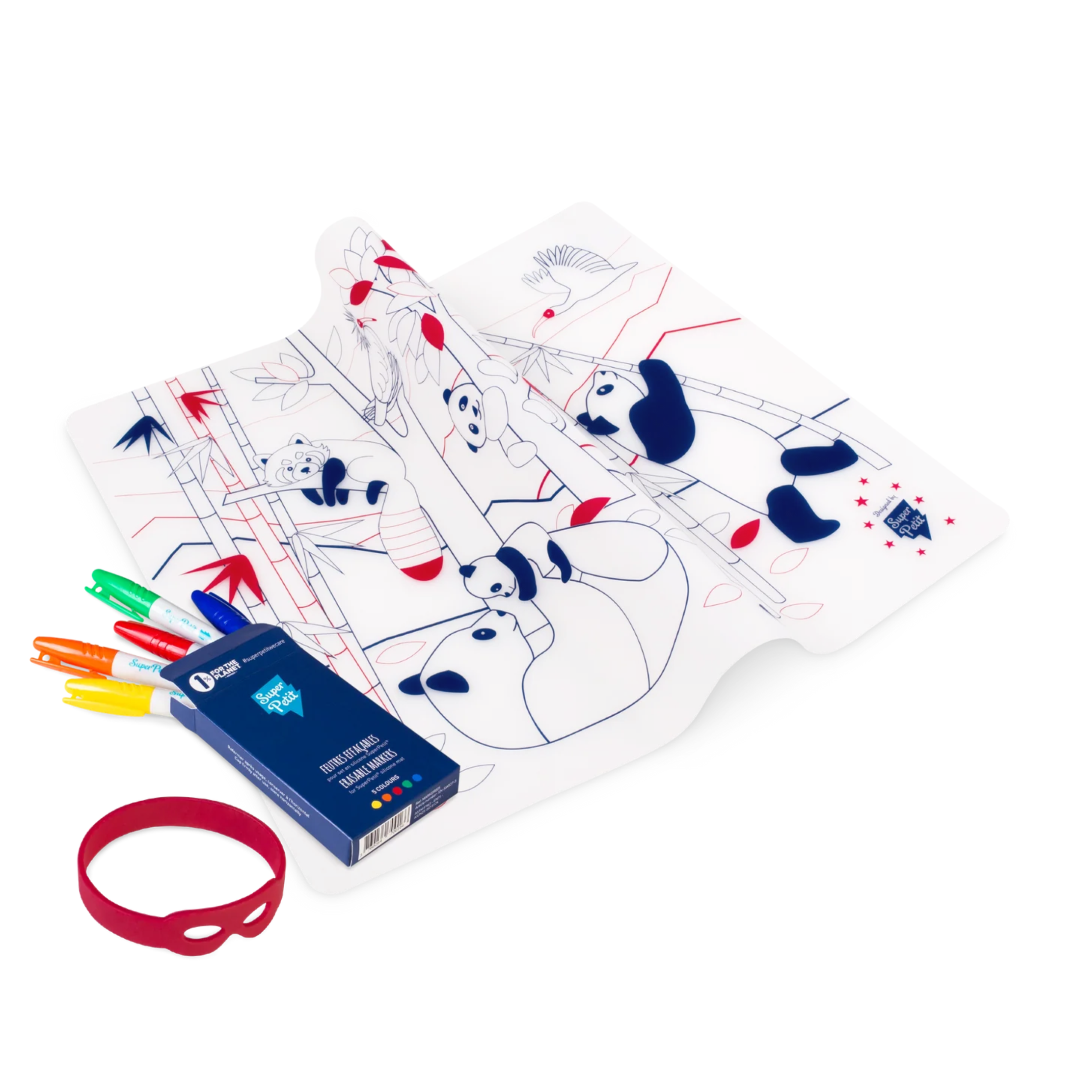 Παιδικό σουπλά σιλικόνης για ζωγραφική Panda Wildlife
