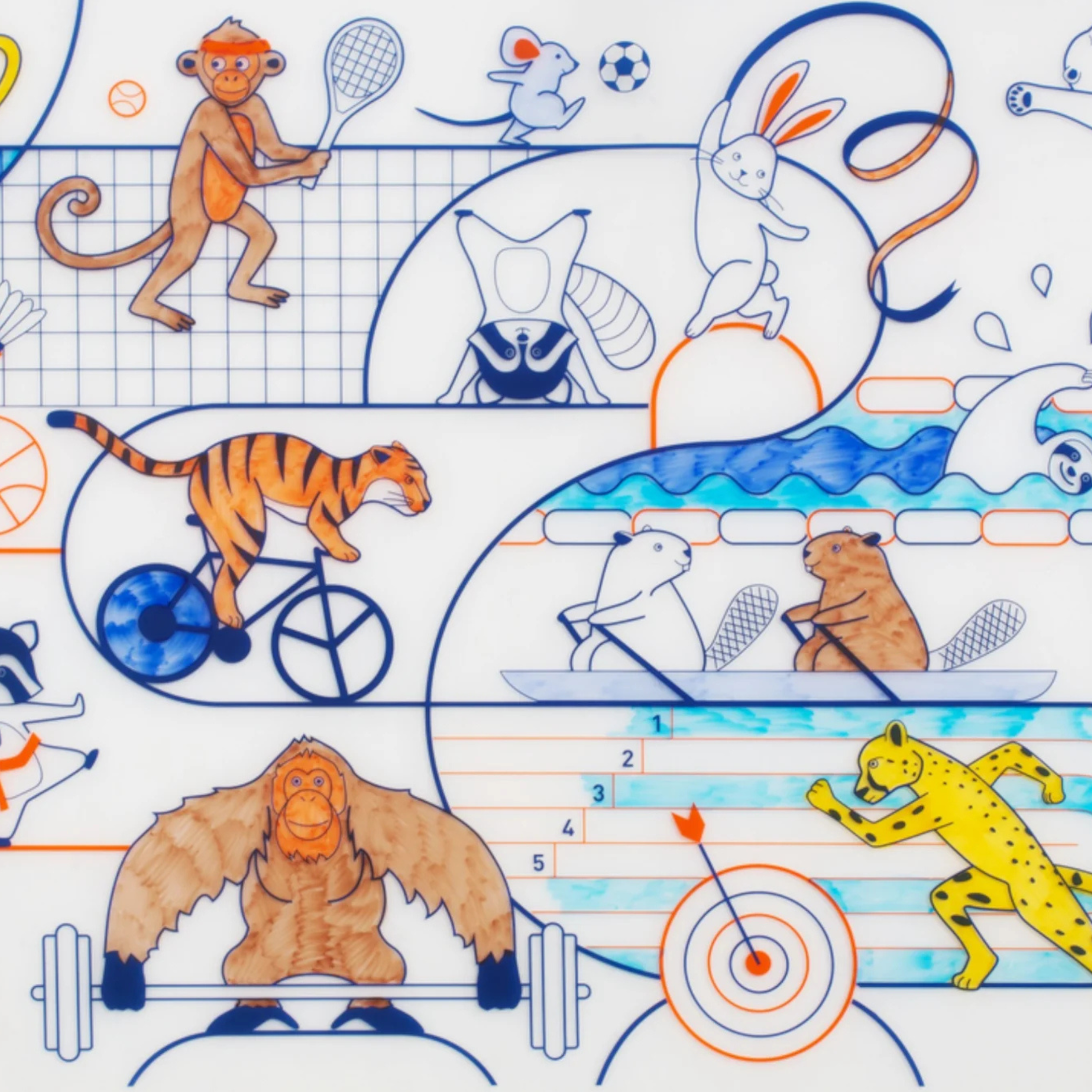 Παιδικό σουπλά σιλικόνης για ζωγραφική Ολυμπιακά Αθλήματα