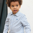 Φορτώστε την εικόνα στον προβολέα γκαλερί, Βρεφικό πουκάμισο καρό Grey blue
