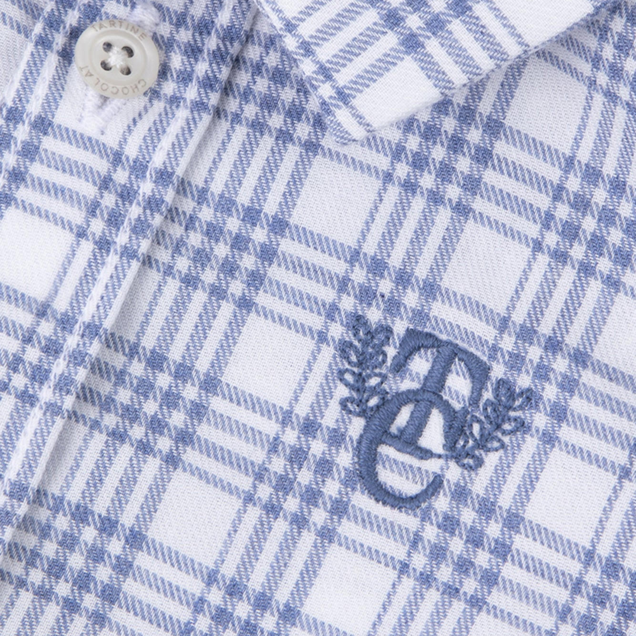 Βρεφικό πουκάμισο καρό Grey blue