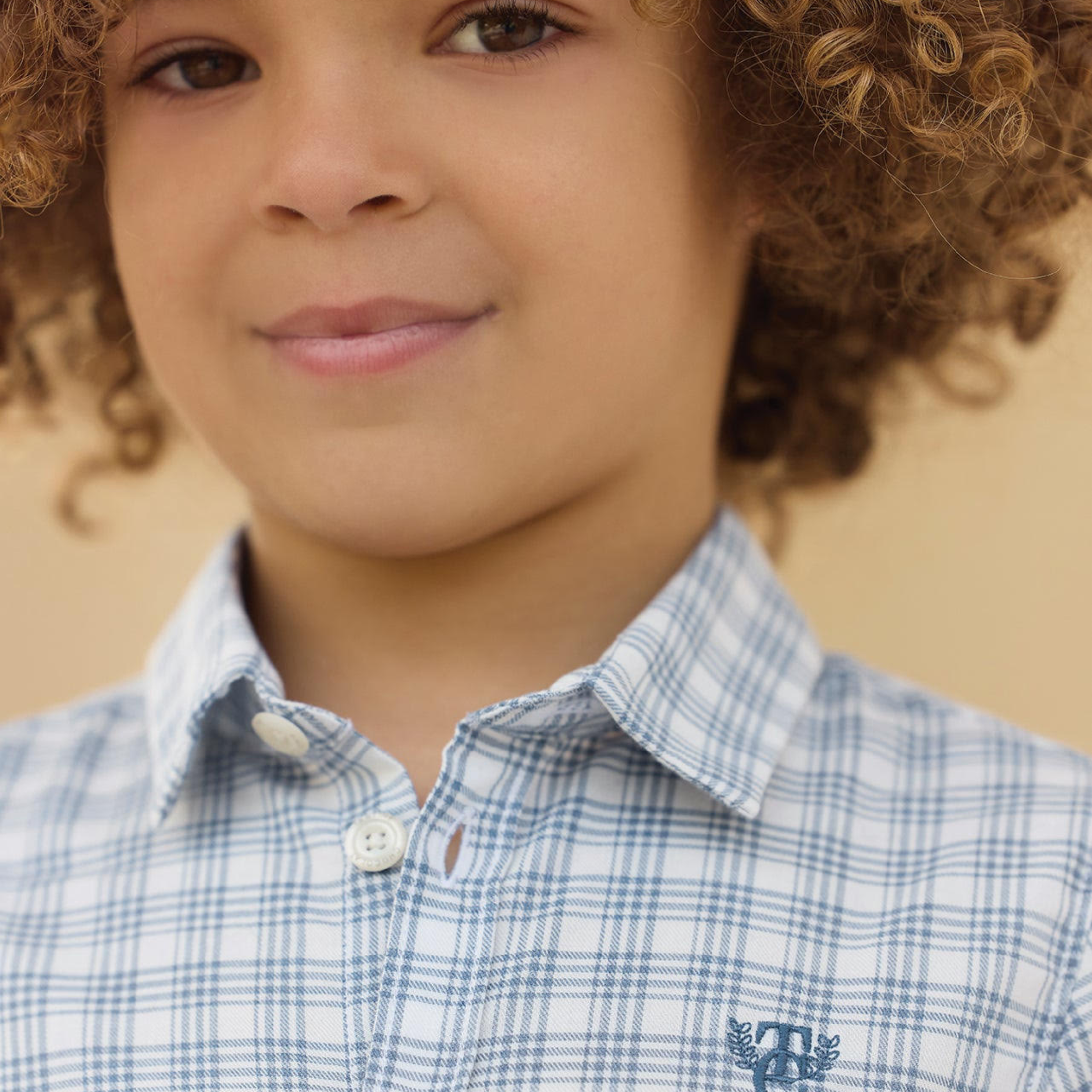 Παιδικό πουκάμισο καρό Grey blue