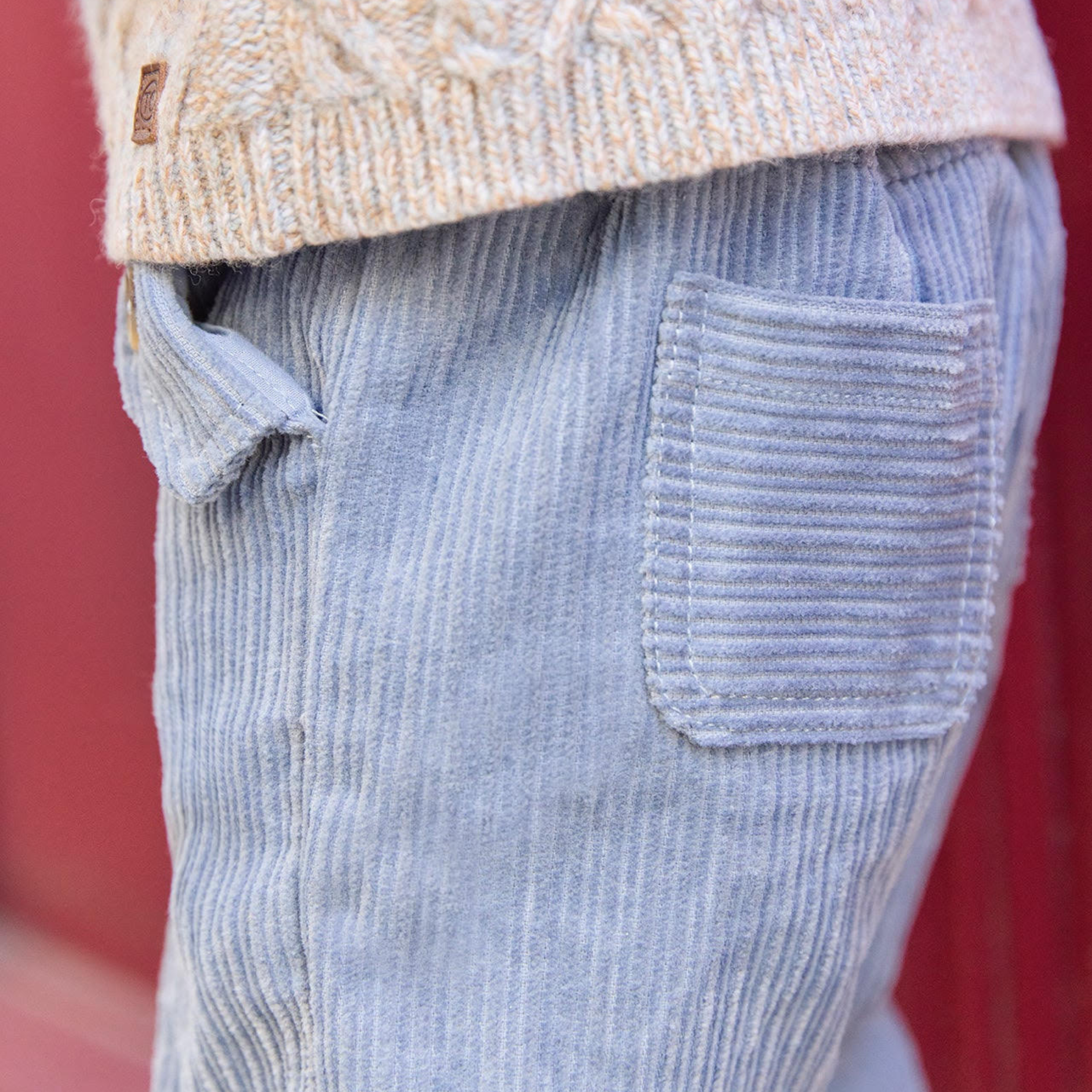 Βρεφικό παντελόνι κοτλέ Grey blue