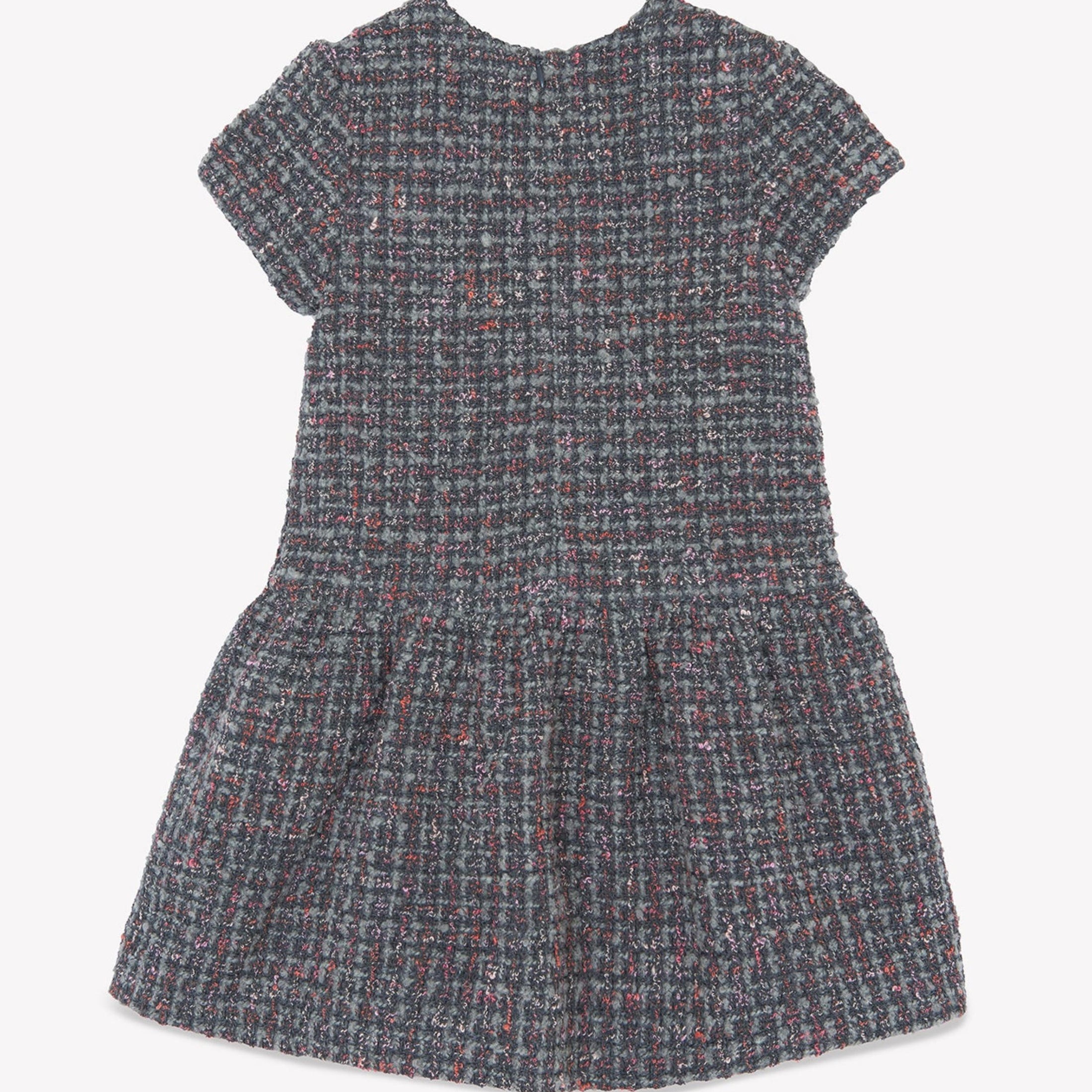 Παιδικό φόρεμα τουίντ με χρυσά κουμπιά