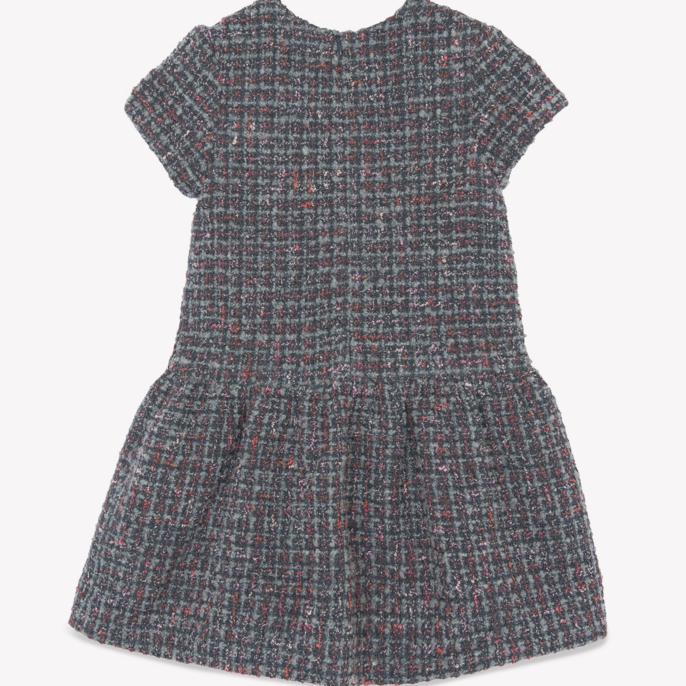 Παιδικό φόρεμα τουίντ με χρυσά κουμπιά