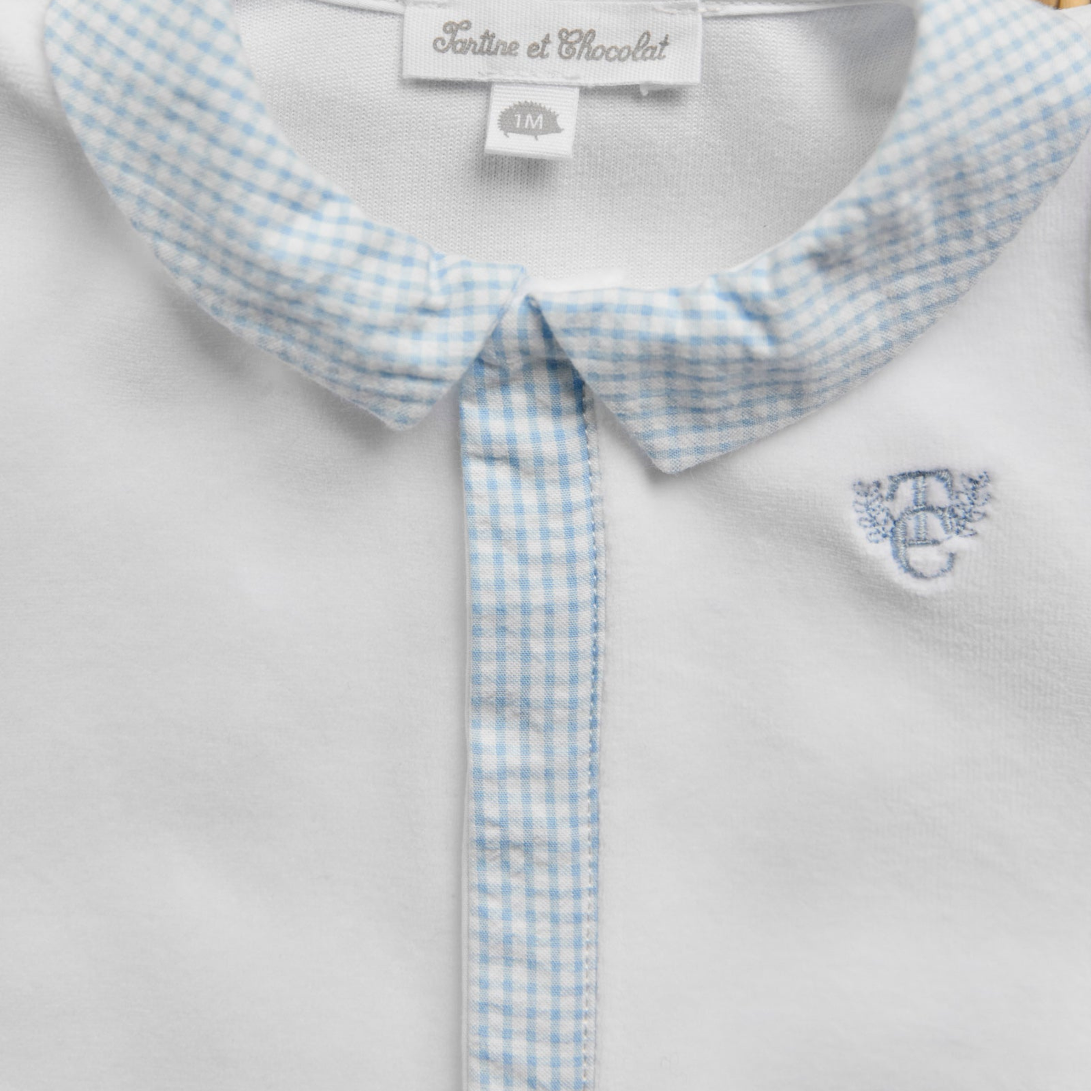 Βρεφικό φορμάκι λευκό καρό